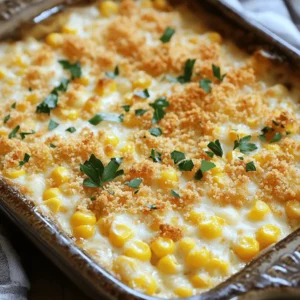 To make the best white cheddar baked corn, you need a few simple ingredients. Gather these items to create your dish: - 4 cups corn kernels (fresh, frozen, or canned) - 1 cup white cheddar cheese, shredded - 1/2 cup milk - 1/4 cup heavy cream - 2 tablespoons butter, melted - 1/4 cup grated Parmesan cheese - 2 tablespoons sugar - 1 teaspoon garlic powder - 1 teaspoon onion powder - Salt and pepper to taste - 1/4 cup breadcrumbs (optional, for a crunchy topping) - Fresh parsley, chopped (for garnish) Each ingredient plays a key role. The corn provides sweetness and texture. White cheddar cheese adds a creamy, rich flavor. Milk and cream make the dish smooth and velvety. Butter adds a lovely richness that enhances every bite. Parmesan cheese gives a nice salty kick. Using sugar balances the flavors. Garlic powder and onion powder bring depth. Salt and pepper elevate the taste. If you want more crunch, add breadcrumbs on top. Finally, fresh parsley brightens the dish and makes it look pretty. Check out the Full Recipe for complete cooking instructions to whip up this tasty comfort food! 1. Preheat your oven to 375°F (190°C). This helps cook the dish evenly. 2. Grease a baking dish with butter. Use a dish that holds about 2 quarts. 3. In a large bowl, combine the corn kernels with shredded white cheddar cheese, milk, heavy cream, and melted butter. 4. Add grated Parmesan cheese, sugar, garlic powder, onion powder, salt, and pepper. Stir until everything mixes well. 1. Pour the mixture into the greased baking dish. Spread it out evenly for nice cooking. 2. Optional: If you want a crunchy topping, sprinkle breadcrumbs over the corn mix. 3. Bake in the preheated oven for 30-35 minutes. Look for a golden brown top and bubbly edges. 1. Let it cool for a few minutes after baking. This helps set the dish. 2. Garnish with chopped fresh parsley. This adds color and flavor. 3. You can serve this dish as a side or a main. It pairs well with grilled meats or a fresh salad. For the complete recipe, check the Full Recipe section. To make your white cheddar baked corn even better, try different cheese varieties. You can mix in gouda for a smoky taste or mozzarella for extra stretchiness. This adds a fun twist and makes the dish unique. Adjusting seasoning is also key. Taste your mixture before baking. If it needs more salt or pepper, now is the time to fix it. A creamy texture is vital for this dish. To achieve this, use both milk and heavy cream. They blend well and help create a rich base. Mix the ingredients thoroughly to ensure an even spread. This way, every bite is packed with flavor and creaminess. You can prepare this dish ahead of time. Just mix the ingredients and store them in the fridge. When you're ready, bake it fresh. This saves time on busy days. Using frozen or canned corn is another great option. It cuts down on prep time and works just as well as fresh corn. Remember, these tips will help you create a perfect white cheddar baked corn. Enjoy the process and the delicious results! For the full recipe, check out the recipe section. {{image_2}} You can easily change up the recipe. Try adding different veggies. Bell peppers or green onions work well. They add color and flavor. You can also mix cheeses. Use a blend of sharp cheddar and gouda for a richer taste. This small change can make a big difference. Want some heat? Add jalapeños or a pinch of cayenne pepper. They give a nice kick to the dish. Fresh herbs like basil or cilantro can also add brightness. Just chop them up and mix them in for a fresh twist. If you need gluten-free options, skip the breadcrumbs. You can use ground nuts for crunch instead. For dairy-free alternatives, try almond milk and vegan cheese. They work well and keep the dish creamy. This way, everyone can enjoy white cheddar baked corn. For the full recipe, refer to the main section above. To keep your white cheddar baked corn fresh, store it in the fridge. Use an airtight container for best results. This helps to keep moisture in and odors out. Let it cool before putting it away. This will prevent condensation and sogginess. If you want to save some for later, freezing is a great option. Portion the leftovers into freezer-safe containers. Be sure to leave some space at the top, as the corn will expand. When you're ready to eat, thaw it overnight in the fridge. To reheat, place it in the oven at 350°F (175°C) until heated through. This keeps the texture nice and creamy. You can store this dish in the fridge for about three to four days. If you freeze it, it will last for about two to three months. Always check for signs of spoilage. If it smells off or looks discolored, it’s best to toss it. Enjoy your comfort food, but make sure it’s still good! What can I serve with white cheddar baked corn? You can serve it with grilled chicken, steak, or fish. It pairs well with salads too. Add some roasted veggies for a complete meal. Can I make this recipe ahead of time? Yes, you can prepare it one day in advance. Just cover it and keep it in the fridge. Bake it when you're ready to serve. Is it possible to make this dish vegetarian? Absolutely! This dish is already vegetarian. Just use vegetable broth if needed instead of meat-based options. What if I don’t have white cheddar cheese? You can use other cheeses like sharp cheddar or Monterey Jack. Each will give a different taste but will still be delicious. Can I use frozen corn instead of fresh? Yes, frozen corn works great. Just thaw it first and drain any excess water. This way, the dish stays creamy. How do I know when it's fully cooked? Look for a golden brown top and bubbly edges. You can also check if the center feels hot when poked with a fork. Can I add protein to this dish? Yes! You can mix in cooked chicken, bacon, or even beans for added protein. Just fold them in before baking. How to adjust the recipe for fewer servings? Simply cut the ingredients in half. This way, you still get all the flavors in a smaller batch. Doubling the recipe for a larger crowd? To double it, just multiply each ingredient by two. Make sure to use a larger baking dish for even cooking. For the full recipe, you can refer to the detailed instructions provided earlier. In this post, we covered a tasty white cheddar baked corn recipe. You learned about ingredients, easy steps, and helpful tips. We also explored fun variations and storage methods. This dish is simple to make and perfect for any meal. With a bit of creativity, you can make it your own. Enjoy the rich flavors and share with family and friends.