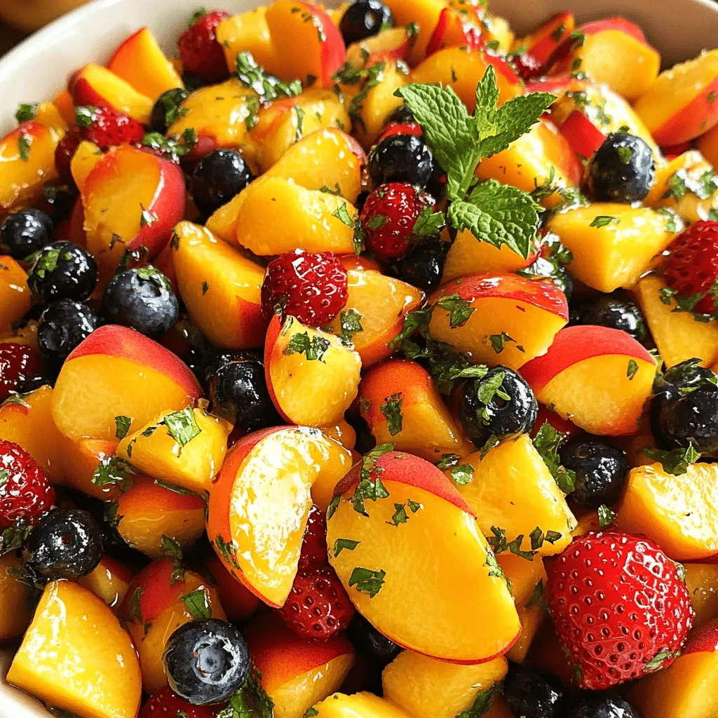 Peach Berry Fruit Salad Refreshing and Healthy Delight