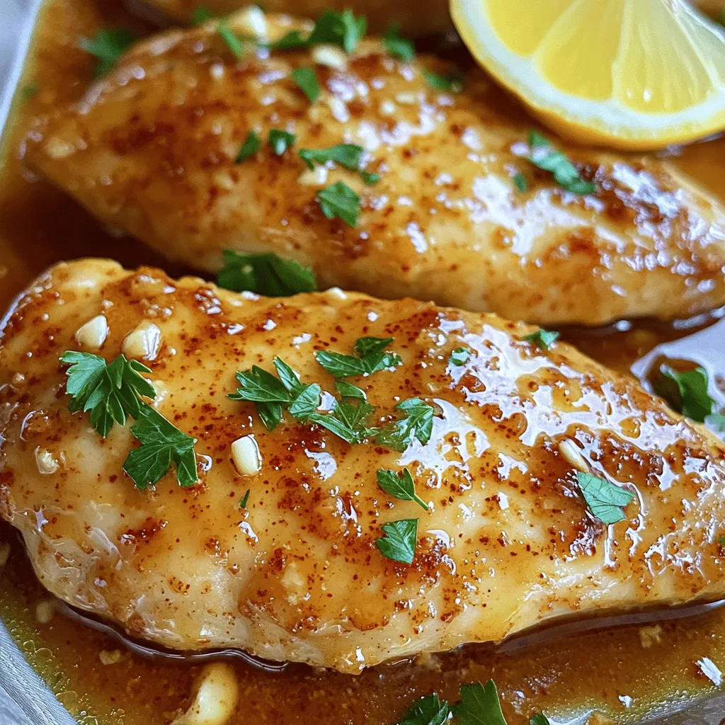 For this flavorful cowboy butter chicken, you will need: - 4 chicken breasts - 1/2 cup unsalted butter, softened - 2 cloves garlic, minced - 1 tablespoon smoked paprika - 1 tablespoon brown sugar - 1 teaspoon cayenne pepper (adjust for spice level) - 1 teaspoon dried parsley - 1 teaspoon dried thyme - Salt and pepper to taste - 1 lemon, juiced - Fresh parsley, for garnish Not all ingredients need to be set in stone. Here are some great swaps: - Chicken: You can use chicken thighs instead of breasts for more flavor. - Butter: Olive oil works well if you want a lighter option. - Garlic: Garlic powder is a quick substitute if you’re short on fresh garlic. - Spices: Use regular paprika if you don’t have smoked paprika. Adjust the cayenne to taste if you prefer less heat. - Fresh Herbs: If you lack dried parsley and thyme, try using fresh herbs instead. To prepare this dish, gather these tools: - Mixing bowl for blending the cowboy butter - Baking dish to cook the chicken - Measuring cups and spoons for accurate portions - Knife and cutting board for chopping garlic and herbs - Meat thermometer to ensure the chicken is fully cooked With these ingredients and tools, you’ll be set to make a tasty cowboy butter chicken that everyone will love. Check out the Full Recipe for more details on cooking and serving! To make the cowboy butter, start with a mixing bowl. Add 1/2 cup of softened butter. Then, toss in 2 minced garlic cloves. Next, add 1 tablespoon of smoked paprika and 1 tablespoon of brown sugar. For some heat, include 1 teaspoon of cayenne pepper. Adjust the spice level to your liking. Then, sprinkle in 1 teaspoon of dried parsley and 1 teaspoon of dried thyme. Season with salt and pepper to taste. Finally, squeeze in the juice of 1 lemon. Mix all these ingredients well until they blend nicely. This cowboy butter is the star of your dish. Now, let's focus on the chicken. Preheat your oven to 375°F (190°C). While the oven heats, pat 4 chicken breasts dry with paper towels. This helps the seasoning stick. Season both sides with salt and pepper. Take half of your cowboy butter and spread it evenly over the top of each chicken breast. Cover each piece generously to lock in flavor. Place the chicken breasts in a baking dish and slide them into the oven. Bake for about 25 to 30 minutes. Use a meat thermometer to check for doneness; the chicken should reach 165°F (74°C). As the chicken nears completion, baste it with the remaining cowboy butter. Do this five minutes before it’s done cooking. It adds a rich burst of flavor. Once the chicken is cooked, take it out of the oven. Let it rest for a few minutes to keep it juicy. Before serving, sprinkle fresh chopped parsley on top for a pop of color. This dish not only tastes great but also looks beautiful on your table. For the full recipe, refer back to the main section. Enjoy your flavorful cowboy butter chicken! To get great flavor in your Cowboy Butter Chicken, start with fresh ingredients. Fresh garlic and herbs make a big difference. Use high-quality butter for a rich taste. Mix the cowboy butter well so all flavors blend. Cover the chicken fully with the butter mix. This ensures every bite is packed with flavor. If you want more heat, add extra cayenne pepper. For a milder dish, cut back on the cayenne. You can also use mild paprika instead of smoked. Taste the butter mix before spreading it on the chicken. This way, you can adjust the spice as needed. Everyone's taste is different, so make it your own! To keep chicken juicy, don’t overcook it. Use a meat thermometer to check doneness. Chicken should reach 165°F (74°C) in the thickest part. Let the chicken rest after baking. This helps the juices stay inside. Basting with the cowboy butter before it's done adds extra moisture. These steps will give you tender, juicy chicken every time. For the complete recipe, check out the Full Recipe. {{image_2}} You can add veggies for a full meal. Try bell peppers, zucchini, or asparagus. Chop them into bite-sized pieces. Toss them in olive oil, salt, and pepper. Place the veggies around the chicken before baking. They will soak up the tasty flavors. This makes your dish colorful and healthy. Plus, it saves time on sides! If you love heat, spice it up! Add more cayenne pepper to the butter. You can also mix in some chili powder or hot sauce. This will give your chicken a kick. You can even add jalapeños on top before baking. It’s a great way to make your meal exciting. Just be careful not to make it too spicy for your guests! Grilling gives the chicken a smoky taste. To grill, marinate the chicken in the cowboy butter for a few hours. Preheat your grill to medium-high heat. Cook the chicken for about 6-7 minutes on each side. The butter will melt and create a delicious glaze. This method adds a unique flavor and makes it a great outdoor meal. For all these variations, you can follow the Full Recipe for the basic steps. Enjoy experimenting! To keep your flavorful cowboy butter chicken fresh, place leftovers in an airtight container. Make sure to cool the chicken to room temperature first. Store it in the fridge for up to three days. This keeps the flavors intact and the chicken juicy. When you are ready to enjoy your leftovers, reheating is key. Preheat your oven to 350°F (175°C). Place the chicken in a baking dish, cover it with foil, and heat for about 15-20 minutes. This method warms the chicken evenly without drying it out. You can also use a microwave. Just heat it in short bursts, checking often to avoid overheating. Freezing is a great option for extra cowboy butter chicken. Wrap each piece tightly in plastic wrap, then place it in a freezer bag. Be sure to remove as much air as possible. This helps prevent freezer burn. You can freeze it for up to three months. When you're ready to eat, thaw it in the fridge overnight before reheating. Enjoy your delicious meal anytime! For the full recipe, check out the complete guide. Cowboy butter is a tasty butter blend. It mixes spices, herbs, and lemon juice. This mix gives your chicken a rich flavor. The garlic adds a nice kick, while smoked paprika gives depth. You can use it not just for chicken, but also for veggies and bread. This simple butter takes your meal from good to great. Yes, you can! While chicken breasts work best, you can use thighs or drumsticks. Just make sure to adjust the cooking time. Dark meat may need a bit longer to cook. Always check that your chicken reaches 165°F (74°C) for safety. Feel free to experiment with your favorite cuts. Cowboy Butter Chicken pairs well with many sides. Here are a few tasty options: - Steamed broccoli - Garlic mashed potatoes - Roasted carrots - Simple green salad - Rice pilaf These sides balance the rich flavor of the chicken. You can mix and match to fit your taste. For a complete meal, add a light dessert to finish! This article covered making Cowboy Butter Chicken step by step. You learned about key ingredients, tools, and substitutions. We explored cooking methods, tips for perfect flavor, and tasty variations. Proper storage and reheating ensure your meal stays fresh longer. Remember, you can switch up spices and sides to fit your taste. Enjoy your cooking journey and impress your family and friends with this delicious dish!