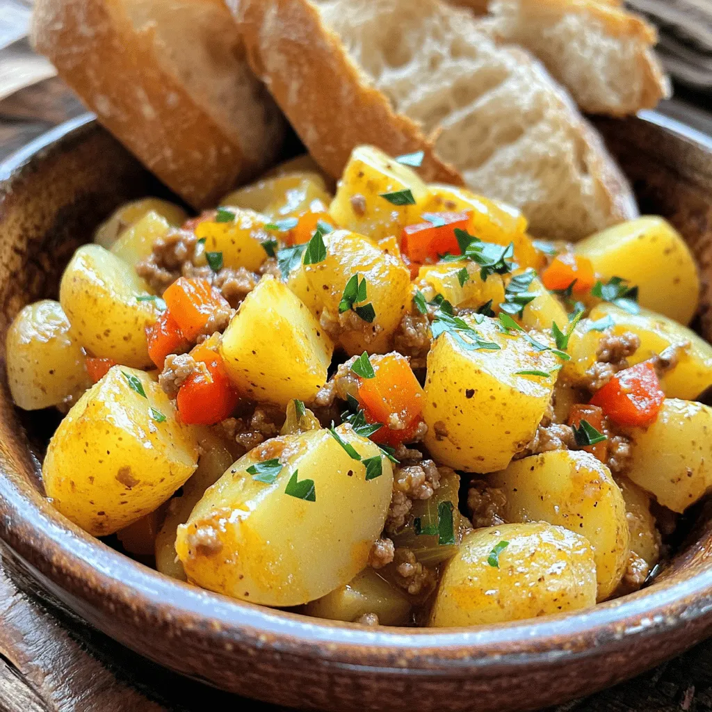 Ground Turkey with Potatoes Savory Dinner Delight