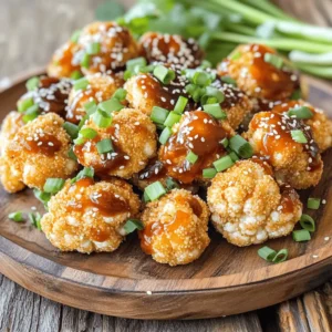 To make Air-Fryer Asian BBQ Cauliflower Wings, gather these ingredients: - 1 large head of cauliflower, cut into bite-sized florets - 1 cup all-purpose flour - 1 cup plant-based milk (such as almond or soy) - 1 teaspoon garlic powder - 1 teaspoon onion powder - 1 teaspoon smoked paprika - Salt and pepper to taste - 1 cup breadcrumbs (panko preferred for extra crunch) - 1/2 cup Asian BBQ sauce (store-bought or homemade) - 1 tablespoon sesame oil - 1 tablespoon soy sauce (or tamari for gluten-free) - Sesame seeds for garnish - Chopped green onions for garnish You can swap ingredients if needed. Use chickpea flour instead of all-purpose flour for a gluten-free option. Almond milk works well, but any plant-based milk is fine. If you want a kick, add cayenne pepper to the batter. You can also use coconut aminos instead of soy sauce for a lower-sodium choice. Freshness matters for flavor. Choose a cauliflower head with firm, white florets. Avoid any with brown spots or wilting leaves. For the breadcrumbs, panko gives the best crunch. Always check your sauces for freshness to ensure the best taste in your wings. A great dish starts with great ingredients! First, take a large head of cauliflower. Cut it into bite-sized florets. This helps them cook evenly. Next, grab a big mixing bowl. In this bowl, add one cup of all-purpose flour. Then, sprinkle in one teaspoon of garlic powder, onion powder, and smoked paprika. Don’t forget to add salt and pepper to taste. Whisk these ingredients until they mix well. Now, it’s time to create the batter. Slowly pour one cup of plant-based milk into the dry mix. Use a whisk to stir it all together. Keep mixing until the batter is smooth. It should not be too thick. If it is, add a little more milk. Before you fry, preheat your air fryer to 375°F (190°C). This step is key for crispiness. While it heats, dip each cauliflower floret into the batter. Let any excess batter drip off. After that, roll the floret in breadcrumbs until it is fully coated. Repeat this for all pieces. When the air fryer is warm, place the coated wings in a single layer in the basket. If you have too many, fry them in batches. This keeps them crispy. Lightly spray them with cooking spray for extra crunch. Cook for 15-18 minutes. Flip them halfway through for even cooking. In a small bowl, mix half a cup of Asian BBQ sauce, one tablespoon sesame oil, and one tablespoon soy sauce. Once the wings are golden and crispy, transfer them to a big bowl. Pour the sauce over the wings. Toss them gently to coat. Finally, return the wings to the air fryer for 3-5 more minutes. This helps the sauce caramelize. When done, take them out and garnish with sesame seeds and chopped green onions. Enjoy your tasty Air-Fryer Asian BBQ Cauliflower Wings! For the full recipe, refer back to our detailed instructions. To get crispy cauliflower wings, use panko breadcrumbs. They add a nice crunch. Spray the wings lightly with cooking spray before air frying. This helps them crisp up nicely. Keep the florets in a single layer in the basket. Overcrowding makes them steam instead of fry. One common mistake is not preheating the air fryer. Always preheat for better results. Another mistake is using wet florets. Make sure they are dry before coating. If the batter is too thick, the wings won’t coat well. Adjust the milk if needed for a smooth batter. These wings taste great with a side of steamed rice. You can also serve them with fresh veggies for crunch. A drizzle of extra BBQ sauce on top adds more flavor. Garnish with sesame seeds and green onions for a nice touch. Enjoy these wings as a snack or a main dish. For the full recipe, check out the details above. {{image_2}} You can easily make Air-Fryer Asian BBQ Cauliflower Wings gluten-free. Use gluten-free all-purpose flour instead of regular flour. For the breadcrumbs, choose gluten-free panko or crushed rice cereal. These swaps keep the taste and texture just as good. If you love heat, add chili flakes or sriracha to the batter. You can also mix hot sauce into the BBQ glaze. This gives a nice kick to the wings. If you want more spice, use a spicy Asian BBQ sauce. It really ramps up the flavor. While Asian BBQ sauce is fantastic, don’t hesitate to try other sauces. Teriyaki sauce offers a sweet and savory taste. Buffalo sauce gives a classic spicy flavor. You can even use a honey garlic sauce for a sweet twist. Each sauce brings a new vibe to your wings. For the full recipe, check the link. After you enjoy your Air-Fryer Asian BBQ Cauliflower Wings, store any leftovers carefully. Place them in an airtight container. This helps keep them fresh for up to three days in the fridge. Make sure they cool down to room temperature first. Avoid stacking them too high to prevent sogginess. If you have extra BBQ sauce, keep it in a separate container to avoid mushy wings. To reheat your wings, use the air fryer for the best results. Preheat the air fryer to 350°F (175°C). Place the wings in a single layer in the basket. Heat them for about 5-7 minutes. This method keeps them crispy. You can also use an oven. Set it to 350°F (175°C) and bake for about 10-12 minutes. Flip them halfway for even warming. If you want to save your wings for later, freezing is a great option. Lay the cooled wings in a single layer on a baking sheet. Freeze them for about an hour. Once they are solid, transfer them to a freezer bag or container. They can last for up to three months. When ready to eat, simply thaw them in the fridge and reheat as mentioned above. Enjoy the same great taste! To make your wings crispier, use panko breadcrumbs. They add a great crunch. Also, ensure you coat each floret well in the batter and breadcrumbs. After air frying, give them a light spray of cooking oil. This helps the wings get that golden brown color and extra crispness. Remember, do not overcrowd the air fryer. Cooking in batches allows hot air to circulate around each wing. Yes, you can use frozen cauliflower. However, thaw and drain it first. Excess moisture can make the wings soggy. Pat the florets dry with a towel to remove any water. You might need to adjust cooking time since frozen cauliflower may take longer to crisp up. Check them often to avoid overcooking. These wings pair well with many sides. I love to serve them with a fresh salad or crispy rice. You can also add some dipping sauces like ranch or extra BBQ sauce. For an Asian twist, try serving them with steamed rice or a spicy noodle salad. These options balance the flavors and make a fantastic meal. For more guidance, check the Full Recipe. You now have a clear path to making delicious air-fryer Asian BBQ cauliflower wings. We've covered the key ingredients, how to prep the cauliflower, and the air frying steps. You also learned tips to avoid common mistakes and discovered fun variations. Storing leftovers and reheating options help you enjoy these wings later. I hope you try this recipe and make it your own. Enjoy your tasty, healthy snack!
