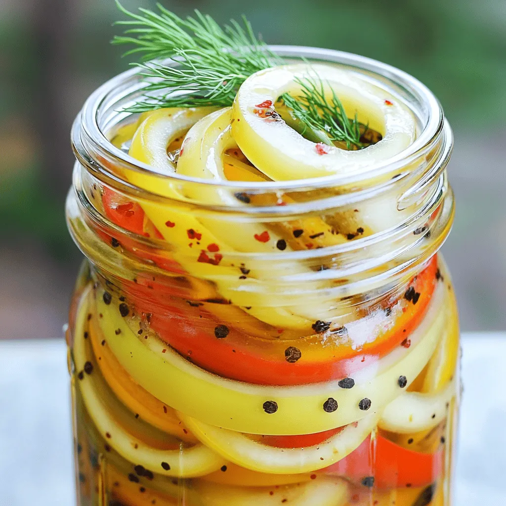 Quick Refrigerator Pickled Peppers Easy and Flavorful