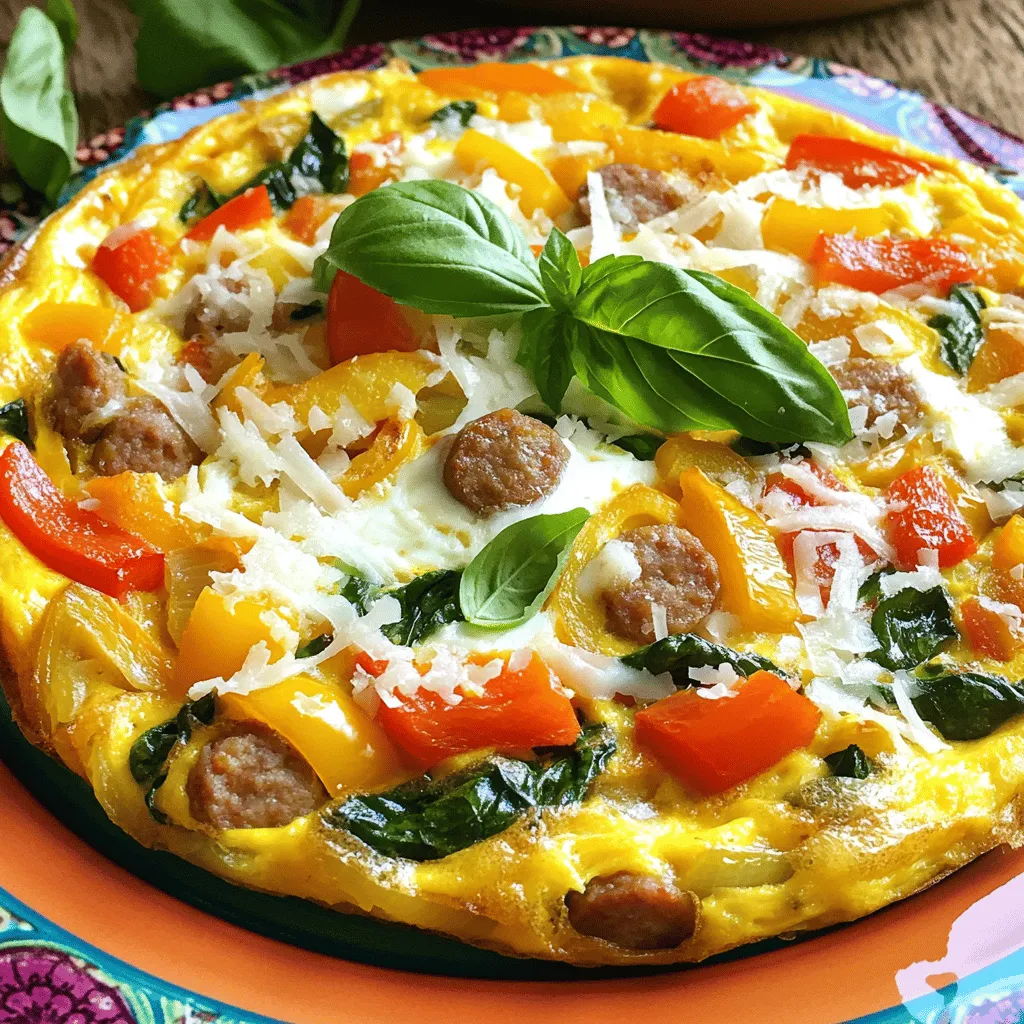 Insanely Easy Italian Sausage Frittata with Peppers