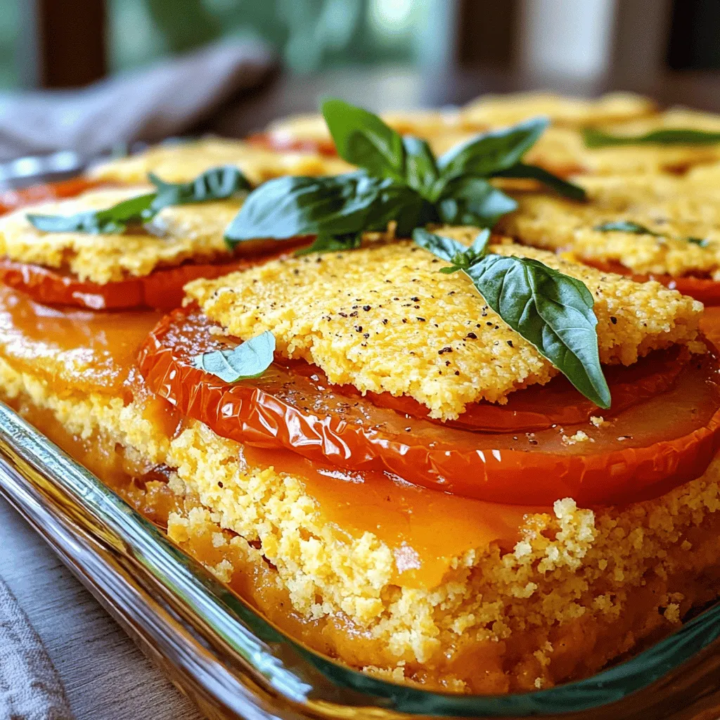 Cornmeal Cheddar Tomato Cobbler Tasty Comfort Dish