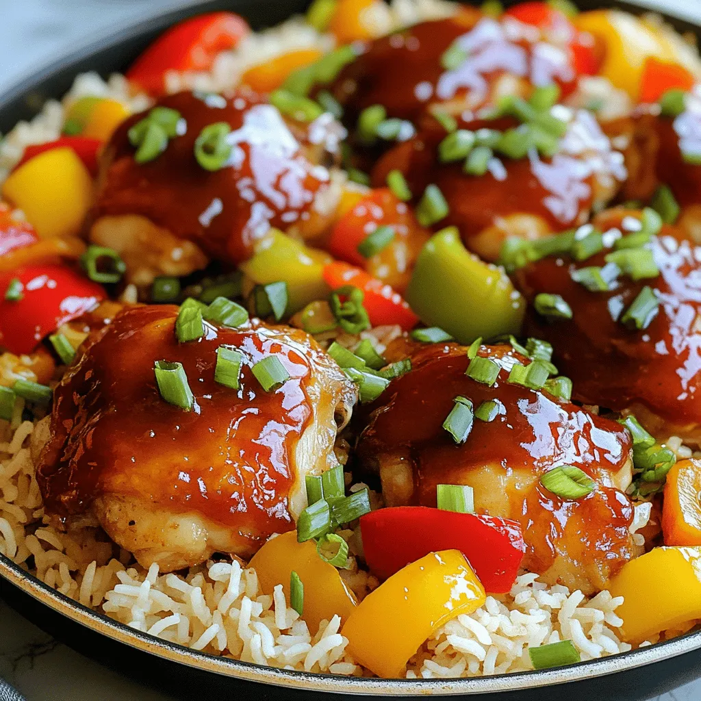 One-Pan Bold Honey BBQ Chicken Rice Delightful Meal