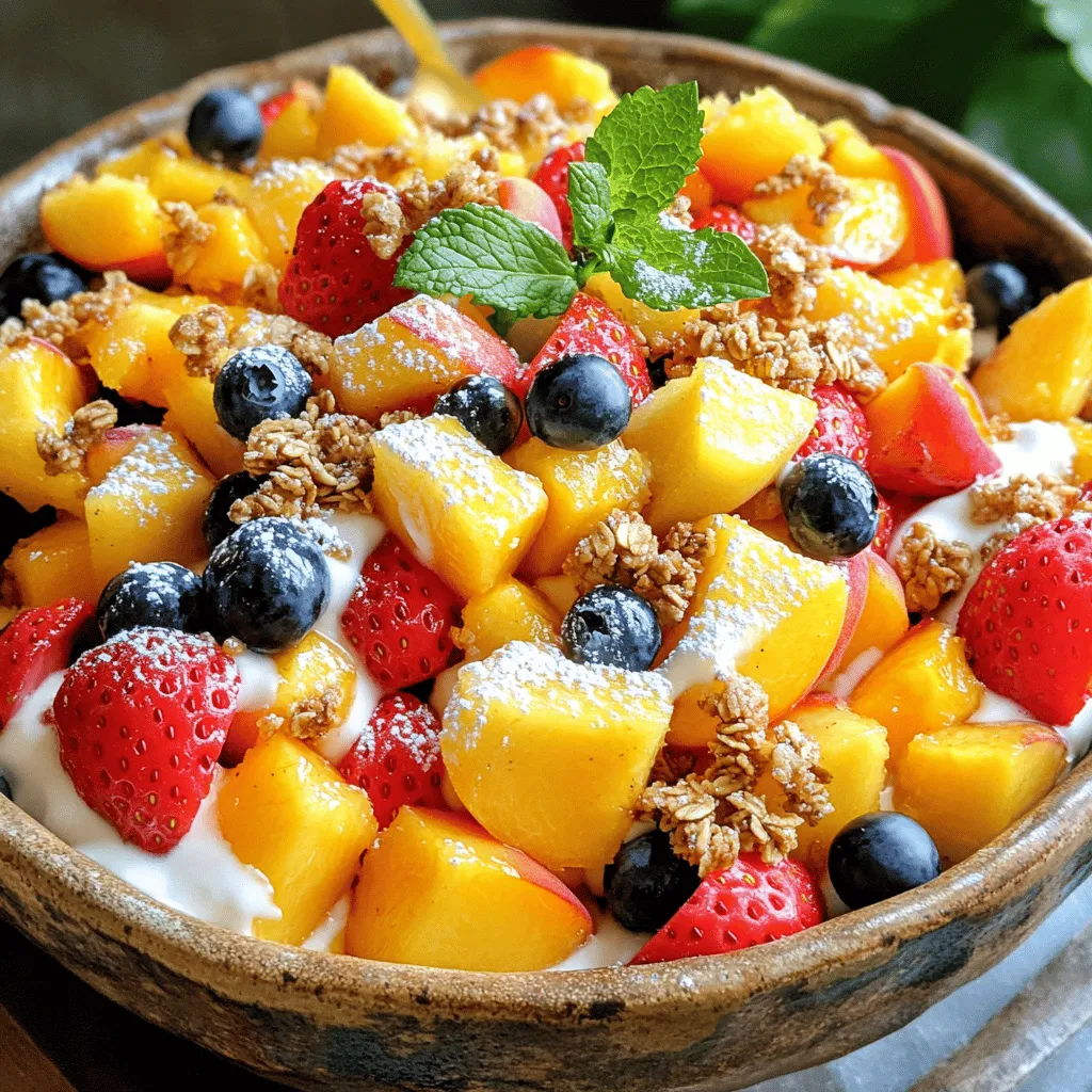 Peach Cobbler Cheesecake Fruit Salad Delightful Treat