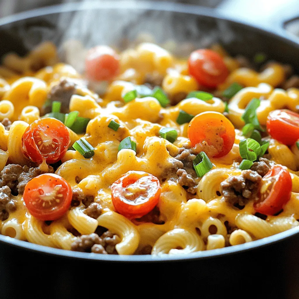 One-Pot Beef and Cheddar Ranch Pasta Delight
