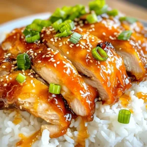 To make honey garlic chicken breasts, you need a few key items. Here is what you should have on hand: - 4 boneless, skinless chicken breasts - 1/2 cup honey - 1/4 cup soy sauce - 4 cloves garlic, minced - 1 tablespoon fresh ginger, grated - 1 tablespoon apple cider vinegar - 2 tablespoons olive oil - Salt and pepper to taste - Sesame seeds for garnish - Chopped green onions for garnish These ingredients create a simple yet tasty dish. The honey gives it a nice sweetness, while the soy sauce adds depth. You can add some extras to make this dish your own. Here are some ideas: - Chili flakes for heat - Fresh herbs like cilantro or basil - Pineapple chunks for a tropical twist - Bell peppers for added crunch Feel free to experiment with these options. This way, you can adjust the flavors to fit your taste. Choosing the right chicken is key for great flavor. Here are some tips: - Look for fresh chicken breasts that feel firm to the touch. - Avoid any with a strange smell or discoloration. - If possible, buy organic or free-range chicken for better quality. The better your chicken, the better your honey garlic chicken will taste. Trust me, it makes a big difference! First, we need to marinate the chicken. This step is key for great flavor. In a large bowl, mix the honey, soy sauce, minced garlic, grated ginger, and apple cider vinegar. The honey gives sweetness, while the soy sauce adds a salty kick. After mixing, keep some of the marinade aside—about 1/4 cup. This will be used later for glazing. Place the chicken breasts in the bowl and coat them well. Cover the bowl and let it chill in the fridge for at least 30 minutes. If you have time, letting it sit for up to 2 hours makes it even tastier. Now, let’s cook the chicken. Heat olive oil in a large skillet over medium-high heat. Once the oil is hot, take the chicken out of the marinade. Be sure to toss the leftover marinade that touched raw chicken. Place the chicken breasts in the skillet. Cook them for about 5 to 7 minutes on each side. You want them to be golden brown and fully cooked. Check the internal temperature; it should reach 165°F (75°C). This ensures your chicken is safe to eat and tasty. Once the chicken is done cooking, it’s time to add that reserved marinade. Pour it into the skillet and let it simmer for a couple of minutes. This thickens the sauce and coats the chicken nicely. For a beautiful finish, remove the skillet from heat. Sprinkle sesame seeds and chopped green onions over the chicken. This adds a nice crunch and color. Serve the chicken hot, ideally on a bed of fluffy rice or with sautéed veggies. For more details, check out the Full Recipe. When making honey garlic chicken, I see a few common mistakes. First, don’t skip marinating. It helps the chicken soak up all the flavors. Second, don’t rush the cooking. If you cook it too fast, the chicken can dry out. Always check the internal temperature. It should reach 165°F (75°C) for safe eating. Lastly, avoid using the marinade that touched raw chicken. This keeps your dish safe and healthy. To boost flavor, try adding spices like red pepper flakes or black pepper. These spices add a nice kick. You can also mix in other sauces, such as teriyaki or hoisin, for a twist. For texture, sear the chicken until golden brown. This gives a nice crunch outside while keeping it juicy inside. If you want a thicker glaze, let the sauce simmer longer. This adds depth and richness to each bite. Presentation is key! After cooking, plate the chicken on a bed of fluffy rice. This makes the dish look inviting. Drizzle the thickened glaze over the chicken for a shiny finish. Then, sprinkle sesame seeds and chopped green onions on top. This adds color and a fresh touch. You can also serve the chicken with bright veggies for contrast. This makes your meal not only tasty but also beautiful. For the full recipe, check out the detailed steps above. {{image_2}} You can switch out the chicken for other proteins. Try using shrimp, tofu, or pork. Each protein brings its own flavor. Shrimp cooks fast and soaks up the sauce well. Tofu absorbs the honey garlic taste nicely. Pork adds a rich, savory taste. Adjust the cooking time based on what you choose. For shrimp, a few minutes on each side works. For pork, ensure it reaches 145°F (63°C). If you have dietary needs, don’t worry! You can make simple swaps. Use low-sodium soy sauce if you want less salt. For a gluten-free option, choose tamari or coconut aminos. Honey can be swapped for maple syrup for a vegan option. Use vegetable oil instead of olive oil if you prefer. Each swap keeps the dish tasty while meeting your needs. Pair your honey garlic chicken with fun side dishes. Steamed rice is a classic choice. It soaks up the sauce perfectly. You can also serve it with sautéed vegetables for color and crunch. Try roasted broccoli or stir-fried bell peppers. They add fresh flavors. A simple salad with vinaigrette works well too. Feel free to mix and match to create your perfect meal. For the full recipe, check out the instructions above. After you enjoy your honey garlic chicken, store leftovers right away. Place the chicken in an airtight container. Make sure it cools down first, but don’t leave it out for too long. You can keep it in the fridge for up to three days. This way, it stays safe to eat later on. When you want to eat your leftover chicken, you can reheat it easily. The best way is to use a skillet. Heat it over medium heat and add a splash of water. This keeps the chicken moist. Cover the pan to trap the steam and heat for about 5-7 minutes. You can also use a microwave. Just place it on a plate and cover it. Heat it for 1-2 minutes, checking to see if it's warm throughout. If you have extra chicken, freezing is a great option. Wrap each piece in plastic wrap and then put it in a freezer bag. This prevents freezer burn. You can freeze the chicken for up to three months. When ready to eat, thaw it in the fridge overnight. Then, you can reheat it as mentioned above. By following these tips, you get to enjoy your honey garlic chicken later without losing any flavor. For the full recipe, check the earlier sections of this article. Cooking honey garlic chicken takes about 30 to 35 minutes. First, you need 30 minutes to marinate the chicken. After that, cooking it in the skillet takes around 10 to 15 minutes. The chicken should have a golden brown color and reach an internal temperature of 165°F (75°C). This ensures it is safe to eat and juicy. Yes, you can use frozen chicken breasts, but it requires a bit more time. Always thaw the chicken before marinating. You can do this in the fridge overnight or use the defrost setting on your microwave. Once thawed, follow the same marinating and cooking steps from the Full Recipe. This will give you the best flavor and texture. Honey garlic chicken pairs nicely with many side dishes. Here are a few ideas: - Steamed rice: It absorbs the sauce well. - Sautéed vegetables: Broccoli, bell peppers, and carrots add color and nutrition. - Mashed potatoes: They create a creamy contrast to the sauce. - Quinoa: This grain adds a nutty flavor and is a healthy option. These sides complement the chicken and make for a complete meal. Making honey garlic chicken at home is simple and fun. You learned about key ingredients, from chicken to optional flavors. I shared step-by-step tips for marinating and cooking. Mistakes to avoid help you create juicy chicken, while presentation ideas add flair. Don’t shy away from variations, like using different proteins or sides. Plus, I covered how to store leftovers for later enjoyment. With this guide, you can master honey garlic chicken. Enjoy your cooking journey and impress your family and friends!