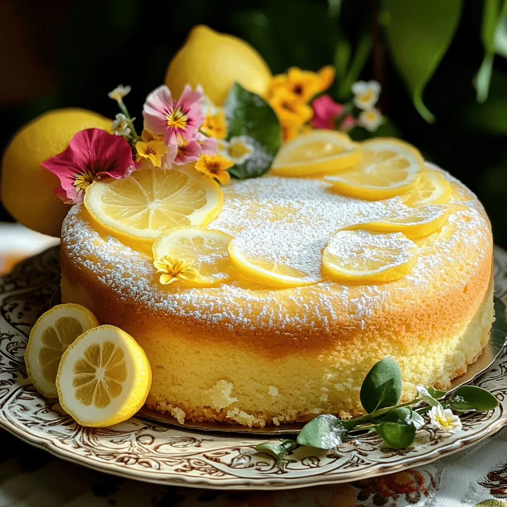To make a yummy yogurt cake, you will need a few key ingredients: - 1 cup plain yogurt (preferably Greek) - 1 cup granulated sugar - 3 large eggs - 1/3 cup vegetable oil - 1 tablespoon lemon zest (about 1 lemon) - 1/4 cup freshly squeezed lemon juice - 1 teaspoon vanilla extract - 1 ½ cups all-purpose flour - 2 teaspoons baking powder - 1/2 teaspoon baking soda - 1/4 teaspoon salt These ingredients work together to create a moist and flavorful cake. The yogurt keeps it tender, while the lemon adds a bright taste. You can make your yogurt cake even better with some fun add-ins: - Fresh berries like blueberries or raspberries add sweetness and color. - Nuts such as almonds or walnuts can add a nice crunch. - A sprinkle of cinnamon or nutmeg brings warmth and spice. Feel free to get creative! These extras can make your cake unique and tasty. If you want to swap out some ingredients, here are a few ideas: - Use honey or maple syrup instead of granulated sugar for a natural sweetener. - Substitute coconut oil for vegetable oil for a different flavor. - You can use almond flour or gluten-free flour for a gluten-free option. These substitutions can fit your diet or taste without losing the cake's charm. For the full recipe, check out the details above! Start by gathering your ingredients. You will need yogurt, sugar, eggs, oil, lemon zest, lemon juice, vanilla, flour, baking powder, baking soda, and salt. Preheat your oven to 350°F (175°C). Grease a 9-inch round cake pan or line it with parchment paper. This step helps prevent the cake from sticking. In a large bowl, whisk together the yogurt and sugar. Mix until you get a smooth and creamy texture. Next, add the eggs, vegetable oil, lemon zest, lemon juice, and vanilla extract. Blend these ingredients well until they are fully combined. In a separate bowl, mix the flour, baking powder, baking soda, and salt. Gradually add this dry mix to the wet ingredients. Stir gently until everything is just combined. Be careful not to overmix; this keeps the cake light and fluffy. Pour the batter into your prepared cake pan. Use a spatula to smooth the top. Place the pan in your preheated oven. Bake for 30 to 35 minutes. To check if it is ready, insert a toothpick in the center. If it comes out clean, your cake is done! Let it cool in the pan for about 10 minutes. After that, transfer it to a wire rack to cool completely. Enjoy the process and watch your cake rise beautifully! To get a moist and soft yogurt cake, use room temperature ingredients. Cold items can lead to dense cake. Mix just until combined. Overmixing makes the cake tough. If you want a lighter cake, you can fold in whipped egg whites. This adds air and helps the cake rise. One common mistake is not measuring your ingredients correctly. Use a kitchen scale for accuracy. Another error is opening the oven door too soon. This can cause the cake to sink. Always wait until the baking time is almost up to check. You can serve yogurt cake plain or dress it up. Dust powdered sugar on top for a simple touch. Fresh berries or lemon slices also add a nice pop of color. Try serving it with whipped cream or a scoop of ice cream for fun. Pairing it with a cup of tea or coffee makes it even better. For more ideas, check out the Full Recipe for inspiration! {{image_2}} You can play with flavors in yogurt cake. Try adding berries like blueberries or raspberries. These fruits give a sweet and tart taste. You can also use coconut for a tropical twist. Mix in shredded coconut to the batter for a fun texture. Chocolate lovers can add cocoa powder or chocolate chips. This makes the cake rich and indulgent. Make yogurt cake fit your diet. For a gluten-free option, swap all-purpose flour with almond or coconut flour. This change gives a nutty flavor and keeps it moist. If you want a vegan version, replace eggs with flaxseed meal or applesauce. Use plant-based yogurt and oil for a delicious dairy-free treat. Get creative with add-ins. You can mix in nuts like walnuts or almonds for crunch. Chopped nuts add a great texture. Spices can also elevate your cake. Try adding cinnamon or nutmeg for warmth. A pinch of cardamom gives an exotic touch. You can also add a swirl of jam or chocolate sauce to create a marbled effect. For more ideas, check out the full recipe for zesty lemon yogurt cake. To keep your yogurt cake fresh, wrap it tightly in plastic wrap. Place it in an airtight container. Store it at room temperature for up to two days. If you need to keep it longer, the fridge is a good option. Just make sure it’s covered well. Freezing yogurt cake is easy! Cut the cake into slices. Wrap each slice in plastic wrap, then place them in a freezer bag. This keeps them safe from freezer burn. Label the bag with the date. You can freeze the cake for up to three months. To enjoy your frozen yogurt cake, let it thaw in the fridge overnight. If you want it warm, heat slices in the microwave. Use medium power for about 15 to 20 seconds. Keep an eye on it to avoid overheating. You can also use the oven to reheat it. Set the oven to 300°F (150°C) and warm for about 10 minutes. This keeps the cake soft and tasty. For the full recipe of this delightful cake, check out the [Full Recipe]. Homemade yogurt cake lasts about three to four days at room temperature. Make sure to store it in an airtight container. If you keep it in the fridge, it can last up to a week. The cake may dry out after a few days, so enjoy it fresh! Yes, you can use different types of yogurt. Greek yogurt gives a rich taste and texture. Regular yogurt works well too. You can even use flavored yogurt for a fun twist. Just remember, the flavor may change based on the yogurt you choose. Yogurt cake can be healthier than regular cake. Yogurt adds protein and calcium, which is good for you. It also uses less oil, making it lighter. However, it still has sugar, so enjoy it in moderation. Balance is key when enjoying desserts! You can serve yogurt cake with fresh fruit. Berries like strawberries, blueberries, and raspberries add color and taste. A dollop of whipped cream or a scoop of vanilla ice cream pairs nicely too. For an extra touch, drizzle some honey or a fruit sauce over the cake. You can find the Full Recipe if you want to try it! Yogurt cake is simple and fun to make. We explored key ingredients, optional additions, and substitutions. You learned step-by-step how to prepare, mix, and bake your cake. I shared tips to get the right texture and avoid mistakes. We also looked at variations to suit different diets and tastes. In closing, yogurt cake is versatile and enjoyable. Try it with your favorite flavors to create something unique. With the right care, it can stay fresh for days. Enjoy the process, and happy baking!