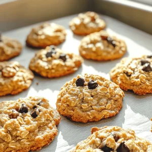 - 2 ripe bananas, mashed - 1 cup rolled oats - 1/2 cup almond flour - 1/4 cup honey or maple syrup To start, you need ripe bananas. Look for ones with brown spots. They taste sweet and mix well. Next, grab rolled oats. These give the cookies a chewy texture. Almond flour adds a nutty flavor and keeps the cookies moist. Finally, choose between honey or maple syrup for sweetness. Both options work great! - 1/4 cup peanut butter (or any nut butter) - 1 teaspoon vanilla extract - 1/2 teaspoon baking powder - 1/2 teaspoon cinnamon - Pinch of salt Now, let’s add some flavor! Peanut butter makes the cookies rich and creamy. You can use any nut butter that you like. Vanilla extract adds warmth and depth. Baking powder helps the cookies rise. Cinnamon gives them a nice spice, while a pinch of salt balances the sweetness. - 1/3 cup dark chocolate chips - 1/4 cup chopped walnuts or pecans For extra fun, add dark chocolate chips. They melt and create a gooey center. Chopped nuts add crunch and heartiness. Feel free to mix and match! You can find the full recipe for these delicious cookies to explore all the options. 1. Preheat your oven to 350°F (175°C). This helps the cookies bake evenly. 2. In a large bowl, mash 2 ripe bananas until smooth. Use a fork for easy mashing. 1. Combine the mashed bananas with the following in the mixing bowl: - 1 cup rolled oats - 1/2 cup almond flour - 1/4 cup honey or maple syrup - 1/4 cup peanut butter (or any nut butter) - 1 teaspoon vanilla extract - 1/2 teaspoon baking powder - 1/2 teaspoon cinnamon - A pinch of salt 2. Stir the mixture until all the ingredients blend well. If you want, fold in: - 1/3 cup dark chocolate chips - 1/4 cup chopped walnuts or pecans 1. Spoon heaping tablespoons of cookie batter onto the prepared baking sheet. Make sure to space them about 2 inches apart. 2. Flatten each cookie with the back of a spoon or your fingers. This helps them bake evenly. 3. Bake in the preheated oven for 12-15 minutes. Look for lightly golden edges. 4. Once done, let the cookies cool on the baking sheet for about 5 minutes. Then, transfer them to a wire rack to cool completely. You can check out the Full Recipe for more details. Enjoy these tasty treats! Best ripeness for bananas Use bananas that are very ripe. The peels should be yellow and covered in spots. These bananas will mash easily and add the right sweetness. How to achieve the right dough consistency Mix until the dough looks thick but still moist. If it's too dry, add a bit of water or more mashed banana. If it’s too wet, add a little more oats or almond flour. Recommended oven temperatures Set your oven to 350°F (175°C). This is the perfect heat to bake the cookies evenly. Checking for doneness Bake for 12-15 minutes. Check when the edges are lightly golden. The centers may look soft, but they will firm up as they cool. How to serve with drinks These cookies go great with almond milk or a cup of tea. Serve them warm for the best flavor. Storing cookies for freshness Keep your cookies in an airtight container. They stay fresh for about a week. For longer storage, freeze them. Just thaw before eating. Enjoy making these delightful banana oatmeal cookies! Check out the Full Recipe for more details. {{image_2}} You can switch honey with agave syrup for a different flavor. Agave has a mild taste. Stevia is another option. It is much sweeter than honey. A little goes a long way. This way, you can cut down on sugar while keeping the cookies sweet. For a gluten-free option, use oat flour instead of almond flour. Oat flour blends well with the bananas and oats. It keeps your cookies soft and chewy. If you want a vegan version, skip the nut butter. The bananas provide enough moisture to hold everything together. Spices can add a warm kick to your cookies. Try adding nutmeg or ginger for a spicy twist. They give a cozy flavor that works well with bananas. You can also mix in some dried fruits. Raisins or cranberries add sweetness and texture. They make your cookies even more fun to eat. Feel free to explore these variations! Each option can change the taste and make your cookies special. For the full recipe, check out the instructions above. To store your banana oatmeal cookies at room temperature, place them in a single layer on a plate or in a shallow container. Cover them loosely with a clean kitchen towel or parchment paper. This keeps them fresh for up to three days. If you stack them, use parchment paper between layers to avoid sticking. If you have extra cookies, freezing is a great option. Allow the cookies to cool completely first. Then, place them in a single layer on a baking sheet and freeze for about an hour. Once frozen, transfer them to a freezer-safe bag or container. Label the bag with the date. They can last up to three months in the freezer. Use airtight containers to keep your cookies fresh. Glass jars or plastic containers with tight lids work well. Store them in a cool, dry place away from sunlight. This helps maintain their taste and texture for longer. Always check for moisture before sealing to avoid sogginess. Yes, you can use frozen ripe bananas. Just thaw them first. They should be soft and easy to mash. Frozen bananas often taste sweeter and work well in cookies. To make softer cookies, add a little more banana or nut butter. You can also try using less oats. Bake them for a shorter time. Removing them when they are still soft helps, too. If you don’t have almond flour, try using regular flour or oat flour. You can also grind rolled oats in a blender to make oat flour. This keeps the cookie chewy and tasty. Yes, you can skip peanut butter. Try using sunflower seed butter or a nut-free option. You can also use coconut oil for moisture. This keeps your cookies delicious and creamy. These cookies last for about five days at room temperature. Store them in an airtight container. You can also freeze them for up to three months. Just thaw before enjoying. For the full recipe, check the earlier section. In this post, I shared how to make tasty banana oatmeal cookies. I covered essential ingredients, easy steps, and tips for perfecting your cookies. You can even try fun variations to match your taste. Remember, you can swap ingredients or adjust the recipe to fit your needs. Enjoy these cookies fresh or store them for later. Baking is fun, and these cookies are a healthy treat you can feel good about. Get creative in the kitchen and enjoy your delicious results!