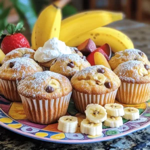 To make 30-Minute Moist Banana Cream Cheese Muffins, you need these key items: - 2 ripe bananas, mashed - 4 oz cream cheese, softened - 1/3 cup melted coconut oil - 1/2 cup brown sugar - 1/4 cup granulated sugar - 2 large eggs - 1 teaspoon vanilla extract - 1 cup all-purpose flour - 1 teaspoon baking powder - 1/2 teaspoon baking soda - 1/4 teaspoon salt - 1/2 teaspoon ground cinnamon (optional) These ingredients work together to create a soft and tasty muffin. The ripe bananas add sweetness, while cream cheese gives a rich texture. To make your muffins even more fun, consider these add-ins: - 1/2 cup chopped walnuts - 1/2 cup chocolate chips Both options add great flavor and crunch. You can mix and match to suit your taste. Here’s what you will need to bake these muffins: - Muffin tin - Mixing bowls - Whisk - Measuring cups and spoons - Rubber spatula Having these tools ready makes the baking process smooth and easy. You can find them in your kitchen or at any store. For the full recipe, check the section above. Start by getting all your ingredients ready. You will need ripe bananas, cream cheese, coconut oil, sugars, eggs, and vanilla. Mash the bananas well until smooth. In a big bowl, mix the mashed bananas with the softened cream cheese. Add in the melted coconut oil, brown sugar, and granulated sugar. Stir until the mix is creamy and well combined. Next, crack in the eggs and pour in the vanilla extract. Beat this mix well until it is fully combined. Now, grab another bowl for the dry ingredients. Whisk together the all-purpose flour, baking powder, baking soda, salt, and ground cinnamon (if you like). Carefully add the dry mix to the wet mix. Stir gently until just combined. Be sure not to overmix, as that can make your muffins tough. If you want extra flavor, now is the time to fold in chopped walnuts or chocolate chips. Now it's time to fill your muffin tin. Use paper liners or spray the cups with nonstick spray. Spoon the batter into each cup, filling them about two-thirds full. This space lets the muffins rise without spilling over. Preheat your oven to 350°F (175°C). Bake the muffins for 18-20 minutes. They are done when a toothpick poked in the center comes out clean. The tops should look lightly golden and feel firm to the touch. After baking, let the muffins cool in the tin for 5 minutes. This helps them set and makes them easier to remove. Then, carefully transfer them to a wire rack to cool completely. For a great presentation, place the muffins on a colorful platter. Dust a little powdered sugar on top for a touch of flair. You can also serve them with fresh fruit or a dollop of extra cream cheese for a tasty treat. Enjoy your muffins! To make sure your muffins stay moist, use overripe bananas. They add natural sweetness and moisture. Mix the banana and cream cheese well for a creamy texture. Avoid overmixing the batter. This keeps the muffins light and fluffy. Use melted coconut oil, as it adds moisture without greasiness. Adding a little brown sugar helps too, as it holds moisture better than white sugar. Many home bakers face the same issues. One common mistake is not measuring flour correctly. Too much flour makes muffins dense. Always spoon flour into a measuring cup, then level it off. Another pitfall is opening the oven door too often. This lets heat escape and can lead to uneven baking. Also, don’t skip the cooling step. Letting muffins cool in the pan for five minutes helps them set properly. To keep your muffins fresh, store them in an airtight container. This helps prevent them from drying out. You can keep them at room temperature for up to three days. If you want to save them longer, freeze them. Wrap each muffin in plastic wrap, then place them in a freezer bag. This way, they stay fresh for about three months. When you're ready to enjoy them, just thaw at room temperature or warm in the oven. For the full recipe, don't forget to check out the detailed instructions! {{image_2}} You can change the flavor of your muffins easily. Try adding chocolate chips for a sweet twist. You can also mix in some peanut butter for a nutty taste. Another idea is to add spices like nutmeg for warmth. Each option makes the muffins unique and fun! If you need gluten-free muffins, swap the all-purpose flour for almond or coconut flour. You can use flaxseed meal mixed with water instead of eggs for a vegan version. This keeps the muffins moist and fluffy. Try adding applesauce to replace the cream cheese for a lighter option. Seasonal fruits are great to use in these muffins. In spring, add fresh strawberries or blueberries. In fall, try pumpkin puree with spices like cinnamon and nutmeg. You can also mix in chopped apples during autumn for a crunchy bite. These add-ins bring a burst of flavor to your muffins. For the full recipe, check out the details above! To store your muffins at room temperature, place them in an airtight container. This keeps them fresh. You can also wrap each muffin in plastic wrap. Store them in a cool, dry place. They will stay good for about two days. If you want them to last longer, consider freezing them. To freeze your muffins, first let them cool completely. Then, wrap each muffin tightly in plastic wrap. You can also use freezer bags. Make sure to remove as much air as possible. Label the bags with the date. These muffins can last up to three months in the freezer. When you are ready to eat them, just take out the number you want. For the best taste, reheat muffins in the oven. Preheat your oven to 350°F (175°C). Place the muffins on a baking sheet. Heat them for about 10 minutes. You can also microwave them for about 15-20 seconds. This warms them up quickly. Enjoy your moist banana cream cheese muffins warm for a delightful treat! Yes, you can use frozen bananas. They work great in this recipe. Just thaw them first. Frozen bananas may have more moisture. So, you may need to adjust the other wet ingredients slightly. They will still give you that sweet and moist taste. Using frozen bananas is a smart way to save overripe ones. To help your muffins rise, make sure your oven is preheated. Use fresh ingredients for the best results. You can also avoid overmixing the batter. Mix just until you see no dry flour. Adding a bit more baking powder can also help. Fill each muffin cup about two-thirds full. This gives them room to rise and expand. These muffins can last for about 3 to 5 days at room temperature. Keep them in an airtight container to stay fresh. If you want to store them longer, freeze them. They can last up to three months when frozen. Just remember to let them cool completely before freezing. In this post, we covered the key ingredients and tools to make 30-Minute Moist Banana Cream Cheese Muffins. You learned about mixing wet and dry ingredients and how to bake them perfectly. I shared tips for keeping muffins moist and avoiding common mistakes. You can also explore fun variations, whether you want chocolate, gluten-free, or seasonal flavors. Remember, proper storage helps keep these muffins fresh longer. Enjoy baking these muffins; they are simple and tasty. You’ll love how easy it is to make and share them with others!