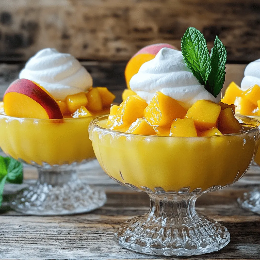 Peach Pudding Delight Creamy and Sweet Dessert Recipe