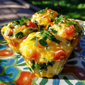 To make the best breakfast egg muffins, start with these key ingredients: - 6 large eggs - 1/2 cup milk (or a dairy-free alternative) - 1 cup spinach, chopped - 1/2 bell pepper, diced (any color) - 1/4 cup red onion, finely chopped - 1/2 cup cherry tomatoes, halved - 1/2 cup shredded cheese (cheddar, feta, or your choice) - Salt and pepper to taste - 1 teaspoon garlic powder - 1 teaspoon dried oregano - Cooking spray or oil for greasing the muffin tin These ingredients blend well to create a tasty and satisfying start to your day. For the milk, you can choose regular milk or go for a dairy-free option. Almond milk, oat milk, or soy milk work well. Each option gives a unique flavor and texture. If you like creaminess, try full-fat coconut milk. It adds richness without dairy. You can jazz up your muffins with fun add-ins. Here are some suggestions: - Cooked bacon or sausage for a meaty touch - Mushrooms for an earthy flavor - Fresh herbs like basil or cilantro for brightness - Different cheeses like mozzarella or goat cheese for variety Feel free to mix and match based on what you enjoy. These add-ins can make your breakfast egg muffins uniquely yours. For the full recipe, check out the details above. First, gather all your ingredients. You will need: - 6 large eggs - 1/2 cup milk (or a dairy-free alternative) - 1 cup spinach, chopped - 1/2 bell pepper, diced (any color) - 1/4 cup red onion, finely chopped - 1/2 cup cherry tomatoes, halved - 1/2 cup shredded cheese (cheddar, feta, or your choice) - Salt and pepper to taste - 1 teaspoon garlic powder - 1 teaspoon dried oregano - Cooking spray or oil for greasing the muffin tin Next, preheat your oven to 350°F (175°C). This step is crucial for even baking. Grease your muffin tin with cooking spray or a small amount of oil. This will help the muffins come out easily later. In a large bowl, crack all six eggs. Add in the milk and whisk them together until they blend well. Make sure there are no egg whites left. Then, season the mixture with salt, pepper, garlic powder, and dried oregano. Whisk it again to mix in those flavors. Now, it’s time to add the veggies. Stir in the chopped spinach, diced bell pepper, red onion, and halved cherry tomatoes. Mix everything well so each bite is packed with flavor. Once your mixture is ready, divide it evenly into the muffin tin. Fill each cup about 3/4 full to leave room for rising. After that, sprinkle the shredded cheese on top of each muffin for an extra cheesy touch. Place the muffin tin in your preheated oven. Bake for 20-25 minutes or until the muffins set and the tops are a light golden color. Keep an eye on them to avoid overcooking. After baking, let them cool for a few minutes. Run a knife around the edges to loosen them. Gently remove the muffins from the tin. Enjoy your tasty, satisfying breakfast egg muffins! Check out the Full Recipe for more details! To get the best results, watch the cooking time closely. Bake your egg muffins for 20-25 minutes. The muffins should rise and turn golden on top. Use a toothpick to check if they are done. It should come out clean when inserted in the center. If you see wet egg, leave them in for a few more minutes. You can use an air fryer for a quicker option. Set your air fryer to 320°F (160°C). Cook the muffins for about 12-15 minutes. Check them halfway to ensure even cooking. The air fryer gives a nice crisp on top, making them even more tasty. To avoid sticking, grease your muffin tin well. Use cooking spray or a light coat of oil. After baking, let the muffins cool for a few minutes. Run a knife around the edges. This helps loosen them before you take them out. For best results, try silicone muffin cups. They make removal a breeze! For the full recipe and more details, check out the complete guide to Breakfast Egg Muffins. {{image_2}} To make Mexican-inspired egg muffins, add bold flavors. Use ingredients like diced jalapeños, corn, and black beans. Replace the cheese with queso fresco for a creamy touch. You can also add taco seasoning for extra zest. These muffins are perfect for a spicy morning lift. For a Mediterranean twist, use sun-dried tomatoes, olives, and feta cheese. Fresh herbs like basil and oregano bring great flavor. You might also add chopped artichokes for a unique taste. These muffins are bright and fresh, making breakfast feel special. If you're aiming for low-carb or keto muffins, skip the milk and use cream. Replace the vegetables with low-carb options like zucchini or bell peppers. You can also add cooked sausage or bacon for protein. These muffins keep you full and fit your diet plan. You can find the full recipe above to create these tasty variations. After enjoying your Breakfast Egg Muffins, you may have some left. To keep them fresh, let them cool completely. Store them in a sealed container in the fridge. They will stay good for about four days. If you want to save space, stack them with parchment paper between each muffin. This keeps them from sticking together. To enjoy your muffins again, reheat them gently. The best way is to use the microwave. Place a muffin on a microwave-safe plate. Heat it for about 30 seconds. Check if it’s warm enough. If not, add 10 more seconds. You can also reheat them in an oven. Preheat to 350°F (175°C) and place them on a baking sheet. Heat for about 10 minutes. This keeps the texture nice and fluffy. Freezing is a great way to save your Breakfast Egg Muffins for later. After they cool, wrap each muffin tightly in plastic wrap. Then, place them in a freezer bag or container. Label the bag with the date. They can last in the freezer for up to three months. When you are ready to eat, thaw them in the fridge overnight. Then, reheat as mentioned above for a quick meal. This makes breakfast easy and fun! To make breakfast egg muffins without dairy, simply leave out the milk. You can replace it with water or a dairy-free milk like almond or soy milk. Both options work well. The eggs will still give you a fluffy texture. This keeps your muffins light and tasty, just like the original recipe. Yes, you can easily substitute ingredients in this recipe. Don’t have spinach? Use kale or broccoli instead. Bell peppers can be swapped for zucchini or mushrooms. You can also change the cheese type. Use goat cheese or dairy-free cheese if you prefer. Just make sure to keep the egg base and seasoning the same for the best flavor. Breakfast egg muffins last about 4 to 5 days in the fridge. Store them in an airtight container to keep them fresh. You can also freeze them for up to 3 months. Just make sure to wrap each muffin well. When you're ready to eat, reheat them in the microwave or oven. This keeps them tasty and warm. Egg muffins are easy and fun to make with the right ingredients and tips. You can choose tasty add-ins to boost flavor. Follow the steps to whisk and bake them perfectly. Remember to store leftovers well and reheat for the best taste. Try different flavors to suit your mood. With so many options, egg muffins make breakfasts exciting and quick. Enjoy meal prep that fits your life!