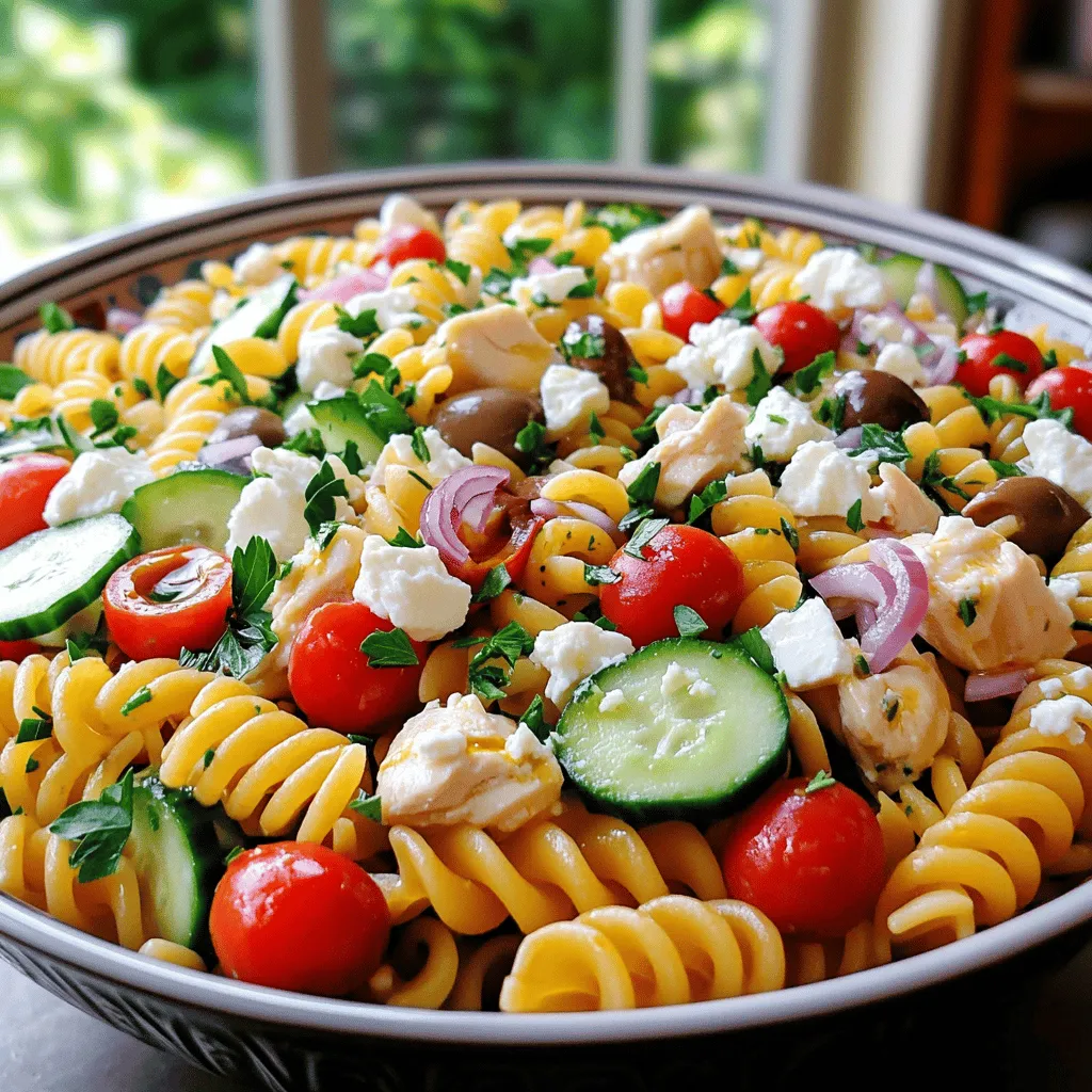Mediterranean Chicken Pasta Salad Fresh and Tasty Meal