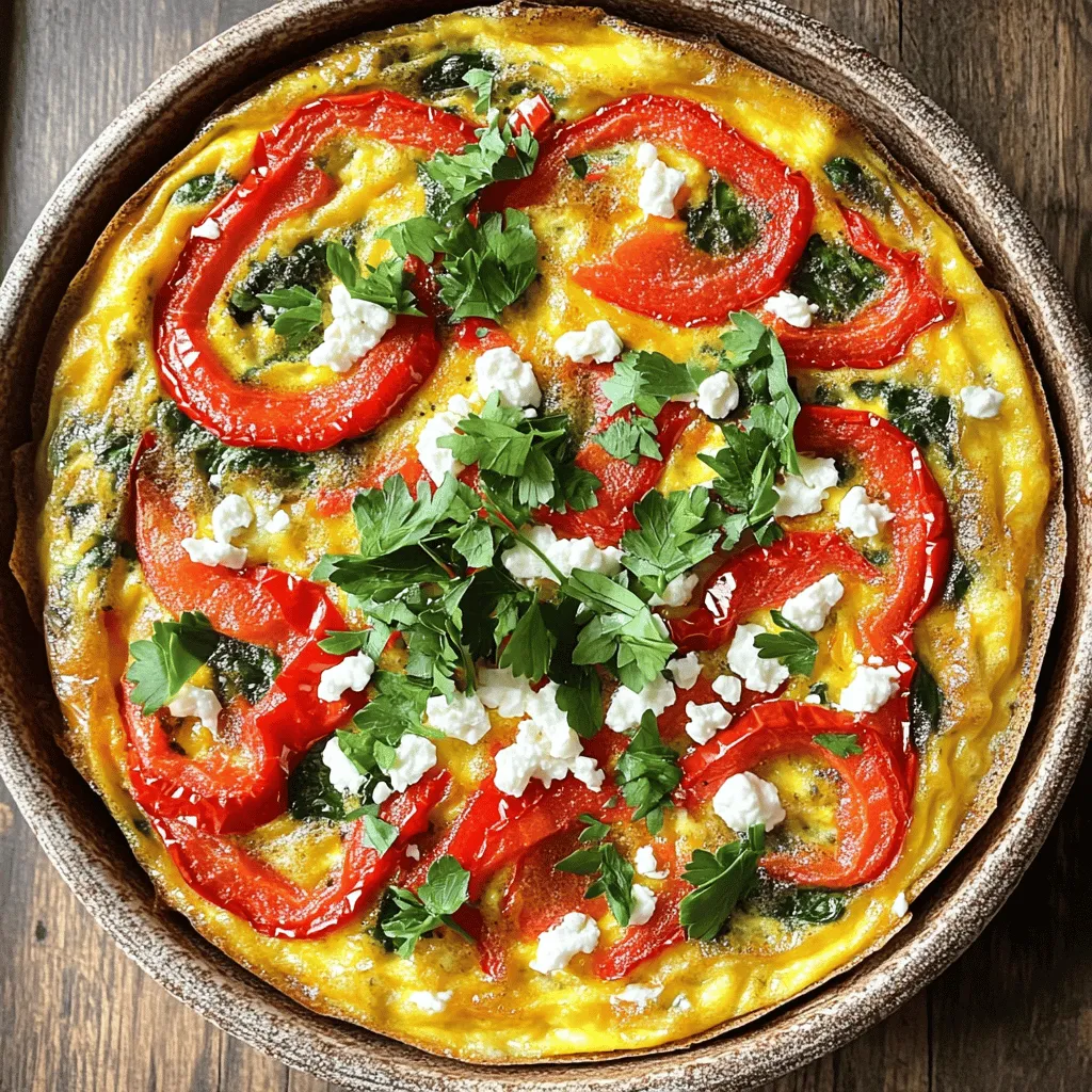 Baked Frittata with Roasted Peppers Simple and Tasty