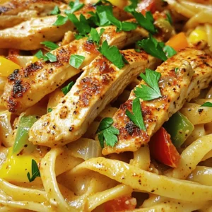 - 2 chicken breasts, sliced into strips - 2 tablespoons Cajun seasoning - 3 tablespoons olive oil - 1 medium onion, chopped - 3 cloves garlic, minced - 1 bell pepper (any color), sliced - 1 cup heavy cream - 1 cup chicken broth - 8 oz fettuccine pasta - ½ cup grated Parmesan cheese - Salt and pepper to taste - Fresh parsley, chopped, for garnish The main stars of this dish are the chicken and Cajun seasoning. The chicken gives protein, while the Cajun seasoning brings a burst of flavor. You can adjust the seasoning to your taste if you like it spicier. The vegetables add color and crunch. The onion, garlic, and bell pepper blend well in the creamy sauce. They give a nice balance to the dish. The dairy and pasta make this meal rich and satisfying. Heavy cream adds creaminess, while fettuccine gives the perfect texture to soak up the sauce. - Large pot for boiling pasta - Large skillet for cooking - Wooden spoon for stirring - Measuring cups and spoons for accuracy - Knife and cutting board for prep Having the right tools makes cooking easier. A large pot helps cook the pasta evenly. A large skillet is key for sautéing the chicken and veggies. - Pair with a fresh green salad - Serve with garlic bread on the side - Top with extra Parmesan cheese For a complete meal, a fresh salad adds crunch and lightness. Garlic bread is perfect for mopping up the creamy sauce. A sprinkle of extra Parmesan makes each bite even better. You can find the full recipe above to guide you step by step through this delightful dish. To start, fill a large pot with water and add salt. Bring it to a boil. Next, add the fettuccine and cook it according to the package instructions. I always aim for al dente pasta. This means it should be firm to the bite but not hard. After cooking, drain the pasta and set it aside. Don’t forget to save ½ cup of the pasta water. You might need it later. First, slice the chicken breasts into strips. Then, place them in a bowl. Sprinkle Cajun seasoning over the chicken. Make sure every piece is well coated. This step adds great flavor. In a large skillet, heat 2 tablespoons of olive oil over medium-high heat. Next, add the seasoned chicken. Sauté it for about 5-7 minutes. You want the chicken to be browned and cooked through. Once done, remove it from the skillet and set it aside. In the same skillet, add the remaining tablespoon of olive oil. Now, add the chopped onion and sliced bell pepper. Sauté for about 3-4 minutes until they soften. Then, stir in the minced garlic and cook for another minute. After that, reduce the heat to medium. Pour in the chicken broth, scraping up any browned bits on the bottom. Let this simmer for 2-3 minutes. Now, add the heavy cream and bring it to a gentle simmer. Stir in the grated Parmesan cheese until the sauce becomes smooth. If the sauce gets too thick, add some reserved pasta water to reach your desired consistency. Combine all these steps, and you’re on your way to a delicious creamy Cajun chicken pasta. For more detailed instructions, check the Full Recipe. To boost the taste of creamy Cajun chicken pasta, adjust the spice level. If you love heat, add more Cajun seasoning. If you prefer mild, cut back on the spice. You can also mix in other herbs like thyme or oregano for extra flavor. Fresh herbs brighten the dish. A common mistake is underseasoning the chicken. Always taste your food as you cook to avoid blandness. Also, don’t overcook the chicken. It should be juicy and tender. For the sauce, keep an eye on the thickness. If it’s too thick, add a little pasta water until it’s just right. Prep your chicken and veggies in advance. You can slice the chicken and chop your veggies the night before. This saves time on busy days. Store cooked pasta in an airtight container. You can keep it in the fridge for up to three days. Just reheat with a bit of water for the best texture. For the full recipe, check out the complete guide. {{image_2}} You can easily switch up the protein in this dish. If you prefer seafood, shrimp works great. Just sauté the shrimp for about 3-4 minutes until they turn pink. For a vegetarian option, try using firm tofu or chickpeas. Sauté them in the same way you do the chicken. They soak up all the flavors well. Both options add a nice twist to the creamy Cajun chicken pasta. Need gluten-free pasta? You can use rice noodles or gluten-free fettuccine. They will cook similarly to regular pasta. Just check the package for cooking times. If you want a dairy-free version, replace the heavy cream with coconut milk or a dairy-free cream. Both options will keep your sauce rich and tasty. To kick up the flavor, consider adding fresh herbs like basil or thyme. A pinch of cayenne pepper can add more heat if you like spice. Swap out the Parmesan cheese for smoked gouda or pepper jack cheese for a unique taste. Each twist gives a new character to the dish, making it fun to explore different flavors in creamy Cajun chicken pasta. To keep your creamy Cajun chicken pasta fresh, place leftovers in the fridge. Use airtight containers to avoid spills and keep the flavors locked in. Make sure to let the pasta cool down before sealing. This way, it won’t steam and get soggy. If you want to save some for later, freezing is a great option. First, let the pasta cool completely. Then, portion it into freezer-safe bags or containers. Squeeze out as much air as possible before sealing. For reheating, pull it from the freezer and let it thaw in the fridge overnight. You can reheat it in the microwave or on the stove. Add a splash of chicken broth or cream to restore the creamy texture. Properly stored, creamy Cajun chicken pasta lasts about 3-4 days in the fridge. If frozen, it can last up to three months. Always check for signs of spoilage. Look for a sour smell or an unusual color. If you see either, it's best to toss it out. Enjoy your delicious meal, even on leftovers day! Making creamy Cajun chicken pasta takes about 30 minutes. You will spend 10 minutes preparing, and 20 minutes cooking. This quick time makes it a great option for busy nights. Yes, you can make this dish in advance. Cook the chicken and sauce, then store them separately. You can also prepare the pasta ahead of time. When you are ready to eat, just combine everything in a pan and heat. If you want a lighter version, you can use milk or half-and-half. You can also try coconut cream for a dairy-free option. Each substitute will change the flavor a bit, so adjust the seasonings as needed. In this article, we explored how to make creamy Cajun chicken pasta. We covered key ingredients like chicken, veggies, and dairy. I shared step-by-step cooking instructions to ensure perfect pasta and sauce. You learned tips to enhance flavor and avoid common mistakes. Plus, I included variations for different diets and storage info for leftovers. Now, you can create this delicious dish with ease. Enjoy the cooking process and make it your own!