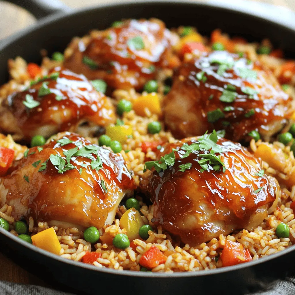 One-Pan Bold Honey BBQ Chicken Rice Delight