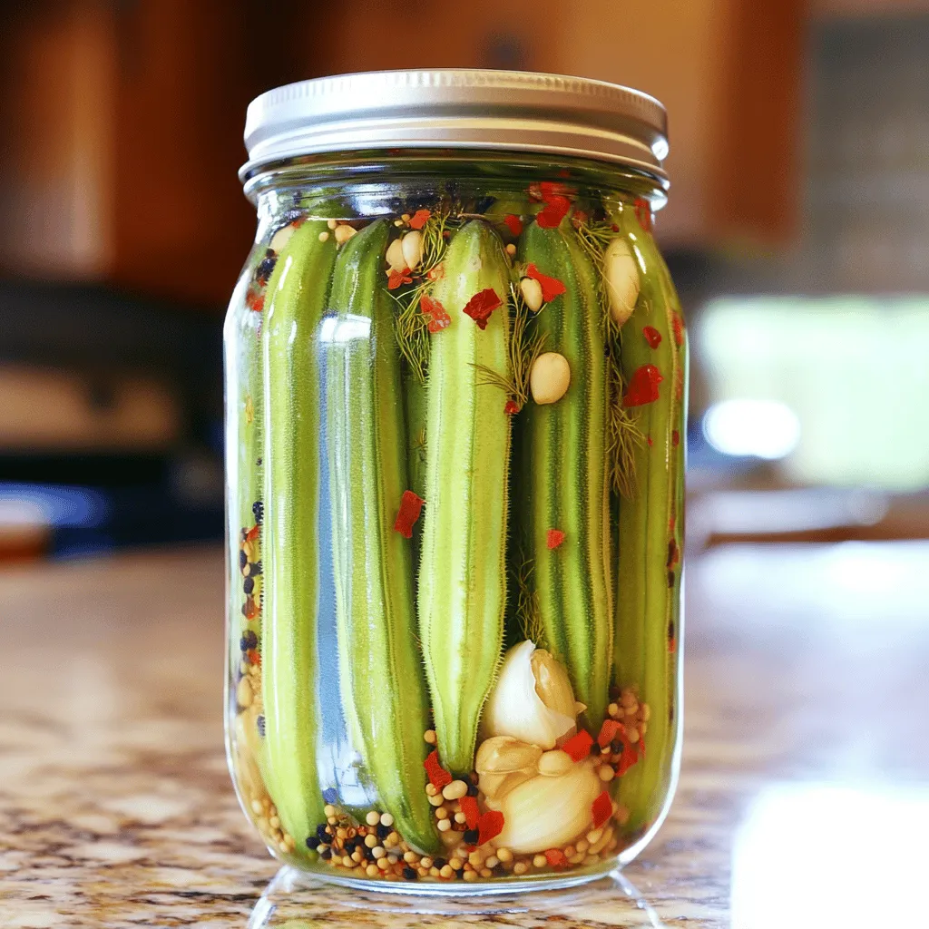 Quick Refrigerator Pickled Okra Crunchy and Tangy Snack