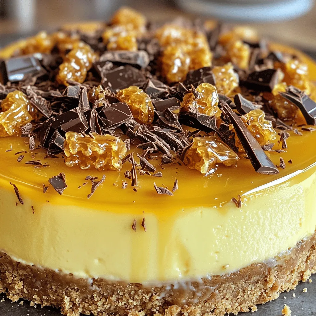 Crunchy Honeycomb Cheesecake Irresistible Dessert Delights