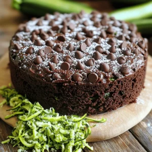 - 2 cups grated zucchini - 1 and 3/4 cups all-purpose flour - 1 cup granulated sugar - 1/2 cup unsweetened cocoa powder - 1 teaspoon baking powder - 1/2 teaspoon baking soda - 1/2 teaspoon salt - 1 teaspoon ground cinnamon - 1/2 cup vegetable oil - 2 large eggs - 1 teaspoon vanilla extract - 1 cup semi-sweet chocolate chips - 1/2 cup chopped walnuts or pecans (optional) Gather these ingredients to create the best chocolate zucchini cake. The zucchini keeps the cake moist and adds a healthy twist. You can use two medium zucchinis for the grated amount needed. You may wonder why zucchini is in a cake. The answer is simple. Zucchini adds moisture without a strong flavor. This allows the rich chocolate taste to shine. When you mix these ingredients, you create a balance of sweet and rich. The cocoa powder gives depth, while cinnamon adds warmth. If you want a nutty crunch, add walnuts or pecans. For the full recipe, follow the next section for a step-by-step guide. Enjoy baking! - Preheat your oven to 350°F (175°C). - Grease and flour a 9x13-inch baking pan or line it with parchment paper. - In a medium bowl, mix together the flour, cocoa powder, baking powder, baking soda, salt, and cinnamon. Set this aside. - In a large mixing bowl, combine the grated zucchini, sugar, vegetable oil, eggs, and vanilla extract. Mix until all the ingredients are well blended. - Gradually add the dry mixture into the wet mixture. Stir until just combined. Avoid overmixing to keep the cake light. - Gently fold in the chocolate chips and chopped nuts, if you want to use them. - Pour the batter into the prepared pan and smooth the top evenly with a spatula. - Bake for 30-35 minutes. Check for doneness by inserting a toothpick into the center. It should come out clean. The Best Chocolate Zucchini Cake is now ready for you to enjoy! For the complete recipe, refer to [Full Recipe]. - Avoid overmixing the batter: When mixing, stop when you see no dry flour. This helps keep the cake soft and moist. Overmixing can make it tough. - How to know when the cake is done: Stick a toothpick in the center. If it comes out clean, the cake is ready. Remember, it may still look soft. - Presentation ideas for serving the cake: Dust the top with powdered sugar for a nice look. You can also serve slices warm with vanilla ice cream. This adds a creamy touch that pairs well with the cake. - Pairing options that enhance flavor: Consider serving with fresh berries. They add a splash of color and a tart taste that balances the sweetness. Whipped cream is another great option. - Substitute sugars or oils for healthier options: You can use applesauce instead of oil for a lower-fat choice. This keeps the cake moist. Try coconut sugar instead of granulated sugar for a more natural sweet. - Gluten-free variations using alternative flours: Swap out all-purpose flour for almond or coconut flour. This makes the cake gluten-free and adds a unique flavor. Just make sure to adjust the liquid in the recipe. For the full recipe, check out the detailed steps above. Enjoy your baking! {{image_2}} You can make this cake even more fun. Try adding spices like nutmeg or cloves for warmth. These spices create a cozy flavor that blends well with chocolate. You can also mix in fruits like raspberries or cherries. They add a tart taste that contrasts the sweet chocolate. If you want crunch, add some nuts like walnuts or pecans. They give a nice texture and extra flavor. Lastly, swap out semi-sweet chocolate chips for dark or white chocolate for a new twist. Frosting can take your cake to the next level. A rich chocolate ganache works nicely. It adds a smooth, glossy finish. You can also use a cream cheese frosting for a tangy kick. If you want something light, serve the cake with whipped cream. Ice cream is another great option. A scoop of vanilla or mint chocolate chip pairs perfectly with this cake. You can make this cake fit your diet needs. For a vegan version, use flax eggs instead of regular eggs. Simply mix 1 tablespoon of flaxseed meal with 2.5 tablespoons of water. Let it sit for a few minutes to thicken. Swap out dairy milk for almond or oat milk. To make it low-carb, use almond flour instead of all-purpose flour. You can also replace sugar with a low-carb sweetener. This way, everyone can enjoy a slice of delicious chocolate zucchini cake. For the full recipe, check out the details! To keep your chocolate zucchini cake fresh, store it in an airtight container. This helps seal in moisture and flavor. A glass or plastic container works well for this. Make sure to keep the cake at room temperature. If your kitchen is warm, you might want to refrigerate it. Just remember, cold air can dry out the cake. Freezing is a great option for later enjoyment. Before you freeze, cut the cake into slices. Wrap each slice tightly in plastic wrap to avoid freezer burn. After that, place the slices in a freezer bag. You can store the cake for up to three months. When you’re ready to eat, take out a slice and let it thaw in the fridge overnight. For a quick thaw, leave it at room temperature for about an hour. At room temperature, the chocolate zucchini cake stays fresh for about three to four days. Look for signs of spoilage. If you see mold or an off smell, it’s time to toss it. The cake can dry out or become hard if stored too long. Enjoy it when it’s fresh for the best taste. For the full recipe, check out the details above. Can I make this cake ahead of time? Yes, you can make this cake a day ahead. It tastes great after resting. Just store it in an airtight container. This helps keep it moist and yummy. Why use zucchini in a chocolate cake? Zucchini adds moisture and keeps the cake soft. You won't taste it, but it gives a nice texture. Plus, it boosts the nutrition in the cake without changing the flavor. What can I substitute for eggs? You can use applesauce, mashed bananas, or flaxseed meal. For one egg, use 1/4 cup of applesauce or 1/4 cup of mashed banana. For flaxseed, mix 1 tablespoon of flaxseed meal with 3 tablespoons of water. Let it sit for a few minutes before use. How do I make the cake more chocolatey? To amp up the chocolate flavor, add more cocoa powder or use dark chocolate chips. You can also mix in chocolate syrup. This makes the cake richer and more decadent. Is chocolate zucchini cake healthy? Yes, it can be healthy! The zucchini adds fiber and vitamins. You can reduce sugar or use whole wheat flour for a healthier option. Just enjoy it in moderation! Can I omit the nuts if I have allergies? Absolutely! If you have nut allergies, just skip the nuts. The cake will still be delicious and moist without them. You can add extra chocolate chips for more flavor. Zucchini chocolate cake combines taste and health. We covered the main and extra ingredients, ensuring a rich flavor. The step-by-step guide makes baking easy, and tips help prevent common mistakes. Variations let you play with flavors, and storage advice keeps your cake fresh. In the end, this cake is a fun way to enjoy veggies. Try it for dessert or a snack. You’ll love how simple and tasty it is. Enjoy your baking journey!