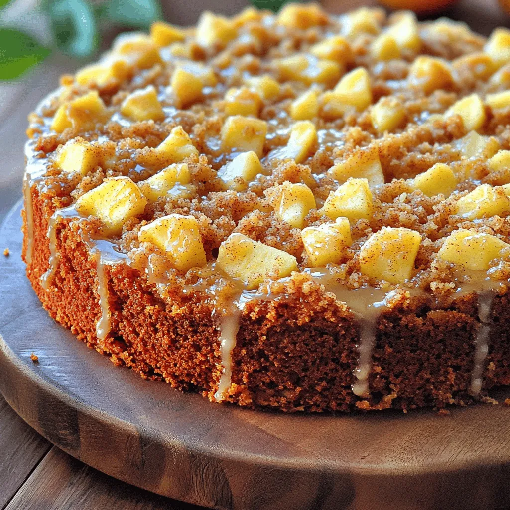 Apple Crumb Cake with Cinnamon Drizzle Delight