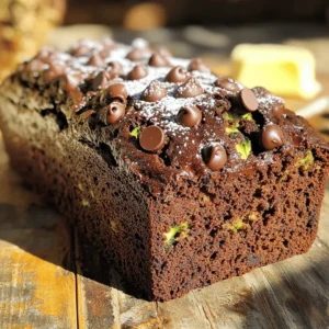 To make this delicious Double Chocolate Zucchini Bread, you need: - 1 ½ cups grated zucchini (about 1 medium zucchini) - 1 cup all-purpose flour - ½ cup unsweetened cocoa powder - 1 teaspoon baking soda - ½ teaspoon baking powder - ½ teaspoon salt - ½ cup granulated sugar - ½ cup brown sugar, packed - 2 large eggs - ½ cup vegetable oil - 1 teaspoon vanilla extract - 1 cup semi-sweet chocolate chips (plus extra for topping) You can swap some ingredients if needed: - Zucchini: Use yellow squash if you can’t find zucchini. - Flour: Whole wheat flour adds more fiber but may change texture. - Cocoa powder: Dark cocoa gives a richer taste. - Sugars: Coconut sugar works well for a lower glycemic index. - Oil: Applesauce can replace oil for a lighter version. - Eggs: Use flax eggs for a vegan option. When choosing zucchini, look for firm and shiny skin. Avoid zucchini with soft spots or wrinkles. Wash it well before grating. I recommend grating the zucchini with a box grater. After grating, sprinkle it with a bit of salt and let it sit for about 10 minutes. This draws out excess moisture. Squeeze out the water using a clean kitchen towel, so your bread won’t be soggy. The key is to keep the bread moist but not wet, ensuring the perfect texture. For the full recipe, check the guidelines above. Enjoy baking! To start, gather all your ingredients. You will need grated zucchini, flour, cocoa powder, baking soda, baking powder, salt, sugars, eggs, oil, vanilla, and chocolate chips. Grate one medium zucchini until you have about 1 ½ cups. Place it in a bowl and add a pinch of salt. Let it sit for around 10 minutes. This helps draw out extra moisture. After 10 minutes, take a clean kitchen towel and squeeze the zucchini to remove that moisture. Next, in a separate bowl, mix the dry ingredients. Combine the flour, cocoa powder, baking soda, baking powder, and salt. Whisk them together until they are well blended. In a large mixing bowl, add the granulated sugar, brown sugar, eggs, vegetable oil, and vanilla extract. Beat this mixture until it is smooth and creamy. Now, slowly add the dry ingredients to the wet ingredients. Mix just until combined. Be careful not to overmix. Then, gently fold in the grated zucchini and chocolate chips. Make sure they are evenly mixed into the batter. Now it's time to bake! Preheat your oven to 350°F (175°C) and grease a 9x5-inch loaf pan. Pour your batter into this prepared pan. To make it extra special, sprinkle some chocolate chips on top. This gives a nice touch to the final look. Bake the bread for 45 to 50 minutes. Keep an eye on it during the last few minutes. The smell will fill your kitchen, making it hard to wait! To check if your bread is done, use a toothpick. Insert it into the center of the loaf. If it comes out clean or with a few moist crumbs, your bread is ready. If it comes out wet, give it a few more minutes. Once baked, remove the bread from the oven. Let it cool in the pan for about 10 minutes. After that, transfer it to a wire rack to cool completely. This helps keep it from getting soggy. Enjoy your creation! For the complete recipe, check out the Full Recipe. Baking is a science, and small errors can ruin your bread. Here are key mistakes to watch for: - Not draining zucchini: If you skip squeezing out the moisture, your bread may become soggy. - Overmixing: Mixing too much can make the bread dense. Mix gently until just combined. - Skipping the oven preheat: Always preheat your oven. This helps the bread rise properly. A moist texture is key to great zucchini bread. Follow these tips for success: - Use fresh zucchini: Fresh zucchini adds moisture and flavor. Choose firm squash for the best results. - Don’t skip the oil: The vegetable oil keeps the bread moist. Measure carefully for the right amount. - Bake until just done: Check your bread a few minutes early. The toothpick should come out clean but not dry. To take your chocolate flavor to the next level, consider these enhancements: - Use high-quality cocoa powder: A good cocoa powder gives a deeper chocolate taste. Look for unsweetened brands with rich flavor. - Add espresso powder: A small amount of espresso powder boosts the chocolate flavor without adding coffee taste. - Mix in dark chocolate chips: Swap some semi-sweet chips for dark chocolate. This adds a nice contrast in sweetness. For a detailed recipe, check the Full Recipe section. {{image_2}} You can make your Double Chocolate Zucchini Bread even better by adding nuts. Chopped walnuts or pecans bring a nice crunch. You can add about half a cup of nuts to the batter. Stir them in gently with the chocolate chips. Other mix-ins can also work well. Try adding shredded coconut or dried fruit for a twist. Each adds a unique flavor and texture. If you want a gluten-free version, swap all-purpose flour for a gluten-free blend. Look for a blend that includes xanthan gum. This will help the bread hold together. For a dairy-free option, use plant-based milk instead of regular milk. You can also choose dairy-free chocolate chips. These simple swaps keep the bread tasty while meeting your needs. Feel free to get creative with flavors! You can add spices like cinnamon or nutmeg for warmth. A splash of almond extract can also enhance the taste. For a fruity twist, mix in mashed bananas or applesauce. Each of these options brings a new flavor to the Double Chocolate Zucchini Bread. Enjoy the process of experimenting until you find your favorite. For the complete recipe, refer to the Full Recipe above. To keep your double chocolate zucchini bread fresh, store it in an airtight container. This helps prevent it from drying out. You can also wrap it tightly in plastic wrap. Place it at room temperature for up to three days. If you want to keep it longer, refrigeration is a good option. Just remember, the bread may lose some of its moistness in the fridge. Freezing is a fantastic way to save your delicious zucchini bread. First, let the bread cool completely. Then, slice it if you want individual pieces. Wrap each slice in plastic wrap. Next, put them in a freezer-safe bag or container. Make sure to label it with the date. You can freeze the bread for up to three months. When you're ready to enjoy it, simply thaw it at room temperature. Reheating your double chocolate zucchini bread is simple. If you want it warm, preheat your oven to 350°F (175°C). Place the bread on a baking sheet. Heat it for about 10-15 minutes. This will restore its lovely texture. You can also use a microwave for quicker reheating. Just heat it for 10-15 seconds per slice. Enjoy it warm for the best flavor! Yes, you can use frozen zucchini. Just thaw it first and drain the excess water. This step is key, as too much moisture can affect your bread's texture. Frozen zucchini works well because it still has all the nutrients. Just make sure to squeeze out as much water as possible before mixing it in. To adjust sweetness, you can change the sugar amounts. If you like it less sweet, reduce the granulated and brown sugars. You can also swap in a sugar substitute if you want to lower calories. For a sweeter loaf, add a bit more sugar or use sweeter chocolate chips. Taste-testing the batter is a fun way to find your perfect balance! Zucchini adds moisture without extra fat. It's low in calories and high in fiber, which helps with digestion. It also provides vitamins A and C, which are great for skin and immune health. Plus, using zucchini means a sneaky way to add veggies to your diet. This makes your double chocolate zucchini bread not just tasty but also a bit healthier! You learned how to make Double Chocolate Zucchini Bread. We covered ingredients, preparation, and baking steps. I shared tips to avoid mistakes and added ways to enhance flavors. You can also explore fun variations and storage methods. Baking can be fun and easy. With these tips, you'll create tasty treats. Enjoy your baking adventure!