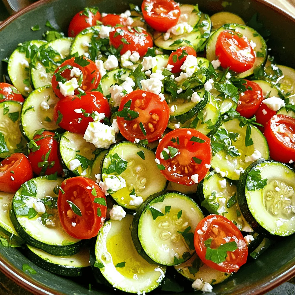 Marinated Zucchini Salad Fresh and Flavorful Dish