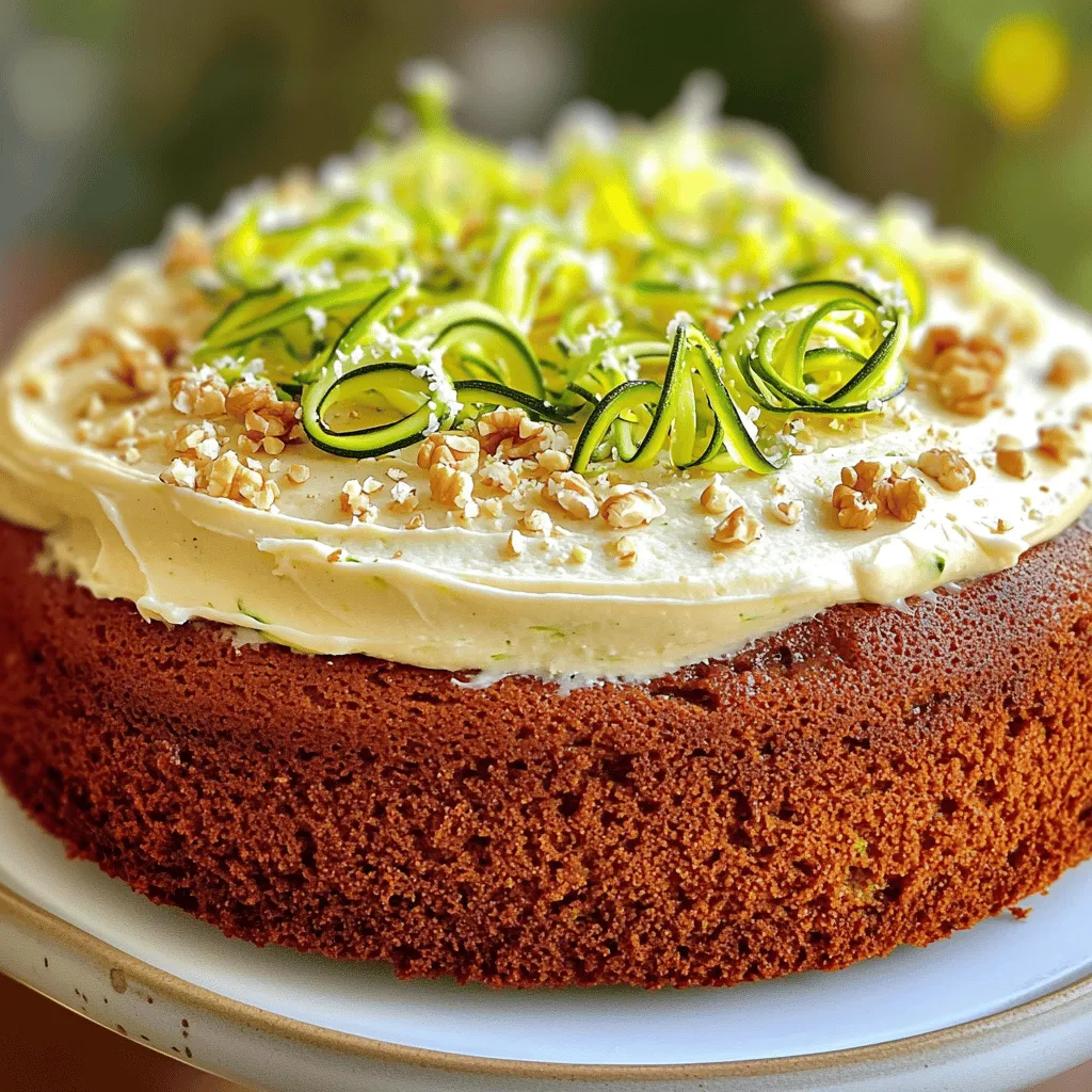 Zucchini Cake with Cream Cheese Frosting Delight