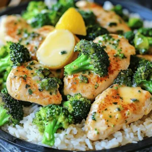 - Chicken breast specifications Use 2 boneless, skinless chicken breasts. They cook evenly and stay juicy. Look for chicken that is firm and pale pink. Avoid any with dark spots or a strong smell. Fresh is best! - Broccoli selection tips Choose 2 cups of broccoli florets that are bright green and firm. The stems should be thick and not wilted. Smaller florets cook faster and blend well with the chicken. If you find broccoli with yellow flowers, skip it. - Butter and garlic importance You need 4 tablespoons of unsalted butter for a rich flavor. Butter helps to create a tasty sauce that coats the chicken and broccoli. Use 4 cloves of minced garlic for a fragrant aroma and strong taste. Fresh garlic adds depth to the dish. This combo makes the meal feel special. For the full recipe, check out the complete details to make this savory weeknight meal! First, you need to season the chicken. I like to use paprika and Italian seasoning. They add great flavor. Sprinkle salt and pepper on both sides of each chicken breast. This is key for taste. Next, heat a large skillet over medium-high heat. Melt 2 tablespoons of butter. Once it’s hot and bubbling, add the chicken. Cook for 6-7 minutes on each side. You want the chicken to be golden brown. Use a meat thermometer. The chicken should reach 165°F (75°C) inside. After cooking, take the chicken out and let it rest. Now, it’s time for the broccoli. Use fresh broccoli florets for the best taste. After removing the chicken, add the remaining 2 tablespoons of butter to the same skillet. Once melted, add 4 minced garlic cloves. Sauté for about 30 seconds. This brings out the garlic's lovely aroma. Next, toss in the broccoli florets. Sauté them for 3-5 minutes. You want them bright green and tender but still crisp. This texture makes the dish more enjoyable. After cooking the broccoli, it’s time to combine everything. Return the chicken to the skillet with the broccoli. Squeeze 1 tablespoon of fresh lemon juice over the top. This adds a nice zing. Gently toss everything to mix the flavors. Cook for just one more minute. This warms everything through and melds the flavors. Your garlic butter chicken and broccoli is now ready to serve. It looks great on a plate over rice or quinoa. Drizzle any leftover garlic butter sauce on top for extra flavor. For the full recipe, check the details above. To make your Garlic Butter Chicken & Broccoli even tastier, consider adding a pinch of red pepper flakes. This small touch gives the dish a nice kick. You can also experiment with fresh herbs like parsley or thyme. They add brightness and depth. Adjusting salt and pepper is key too. Always taste as you cook. This way, you can find the perfect balance that suits your taste buds. Using the right skillet is important. A heavy-bottomed skillet or cast iron works best for even cooking. It helps the chicken brown nicely. Also, a meat thermometer is a must-have tool. It ensures your chicken is cooked to 165°F (75°C). This is the safe temperature for juicy and tender chicken. Making your dish look great can enhance the meal. Serve the chicken and broccoli on a colorful plate. Place them over a bed of white rice or quinoa. Drizzle any leftover garlic butter sauce on top. For a fresh touch, add lemon slices around the plate. This adds color and flavor, making your meal look as good as it tastes. Check out the Full Recipe for more tips on how to impress with your plating! {{image_2}} If you want to change up the protein, consider using shrimp or tofu. Both options cook quickly and absorb flavors well. For a heartier meal, try using turkey or pork. You can also mix in other vegetables such as bell peppers, carrots, or snap peas. Just be sure to adjust cooking times for these veggies so they stay crisp. To make this dish gluten-free, use tamari instead of soy sauce if you choose to add it. Check all labels on sauces and ingredients to avoid gluten. For a vegan option, replace the chicken with chickpeas or a plant-based chicken substitute. Use vegan butter for the sauce. You can also skip the butter altogether and use olive oil for a lighter touch. Spice things up by adding chili flakes for a kick or cumin for warmth. You can also explore different cuisines. Add curry powder for an Indian twist or soy sauce for an Asian flair. For sauces, try teriyaki or a splash of balsamic vinegar. These can enhance the dish and give it a new spin. Check the full recipe for a classic version that you can customize to your taste! To keep your garlic butter chicken and broccoli fresh, store leftovers properly. Place the chicken and broccoli in an airtight container. Make sure to let it cool before sealing. If you use glass containers, they work well for this dish. They help keep flavors intact and are easy to clean. When you reheat, aim for low heat. This helps maintain the dish’s flavor and texture. You can use the microwave or a skillet. If using a microwave, cover the bowl to keep moisture in. Stir halfway to heat evenly. In a skillet, add a splash of water to prevent drying out. Avoid overheating, as it can toughen the chicken and make the broccoli mushy. In the fridge, garlic butter chicken and broccoli lasts about three to four days. Check for signs of spoilage before eating. If you see any off smells or changes in color, it’s best to toss it. Always trust your senses—when in doubt, throw it out! How to make Garlic Butter Chicken & Broccoli spicy? To add spice, use red pepper flakes. Add about 1/4 teaspoon when cooking garlic. You can also add a dash of hot sauce to the finished dish. Adjust to your heat preference for the best taste. Can I make this dish ahead of time? Yes, you can prepare this dish ahead. Cook the chicken and broccoli, then store in the fridge. Reheat in a skillet before serving. This keeps the flavors fresh and the dish warm. What do you serve with Garlic Butter Chicken & Broccoli? I recommend serving this dish with rice or quinoa. You can also pair it with a simple salad for more veggies. Garlic bread also makes a great side if you want to indulge. What to do if the chicken is undercooked? If the chicken is undercooked, return it to the skillet. Cook it over medium heat until it reaches 165°F (75°C). Always check the thickest part of the chicken for doneness. How to fix overcooked broccoli? If your broccoli is overcooked, try adding ice water. This will stop the cooking and help it stay bright green. If it’s too soft, you can blend it into a soup for a tasty dish. Caloric content per serving Each serving of Garlic Butter Chicken & Broccoli has about 400 calories. This can vary based on the side dishes you choose. Breakdown of macronutrients for the dish - Protein: 35g - Carbohydrates: 15g - Fats: 25g This makes it a balanced meal with good protein and healthy fats. Enjoy your meal, knowing it’s both tasty and nutritious! This blog post covered making a tasty garlic butter chicken and broccoli dish. We explored key ingredients, cooking steps, and tips to enhance flavors. You learned how to store leftovers, reheat properly, and adjust for different diets. Cooking is fun and can be simple. With practice, you’ll enjoy making this dish your own. Remember, don't be afraid to experiment with flavors and ingredients. Happy cooking!