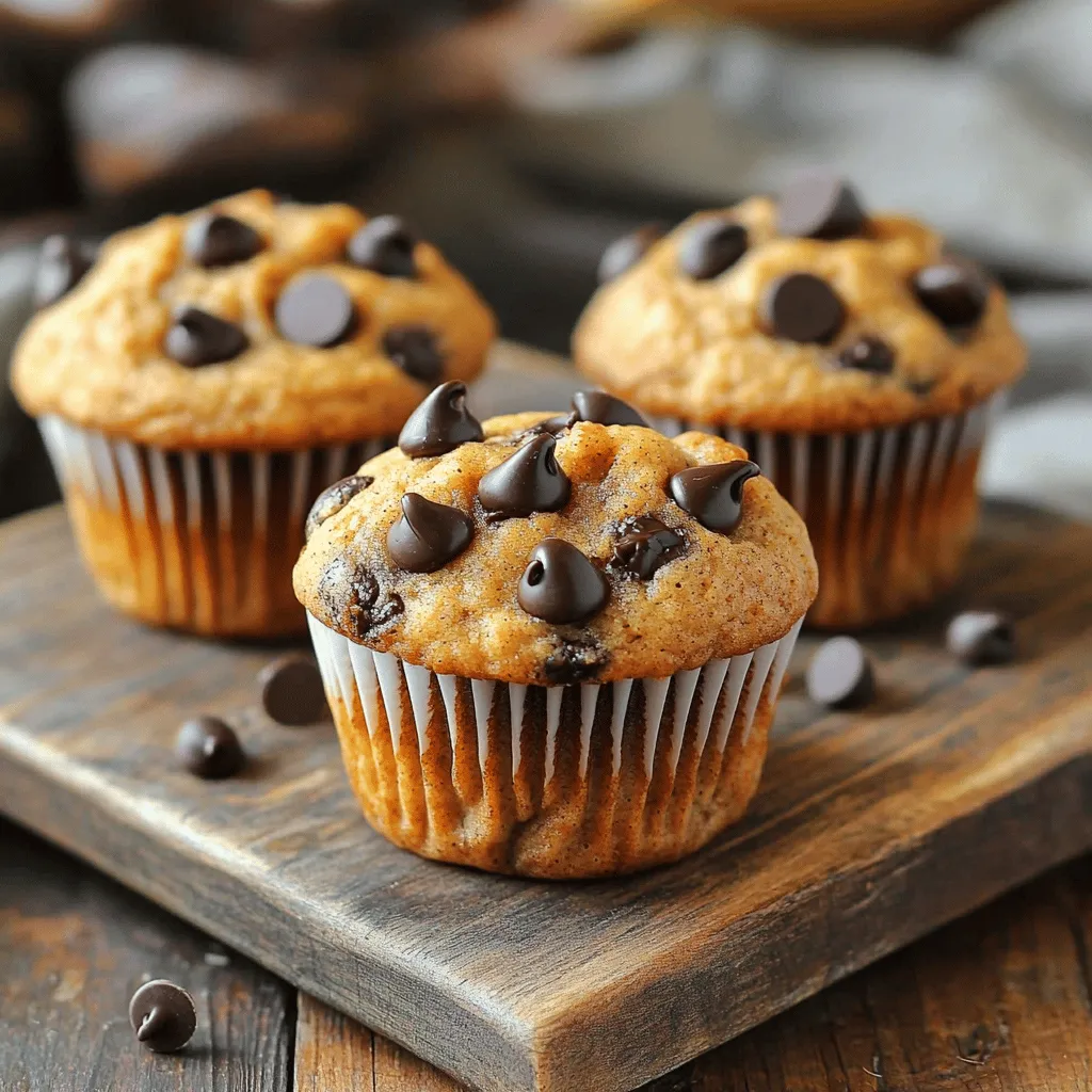 To make the healthy peanut butter banana muffins, you'll need a few simple ingredients. Each one adds great flavor and nutrition. Here is the complete list: - Ripe bananas - Natural peanut butter - Honey or maple syrup - Large eggs or flaxseed meal - Vanilla extract - Whole wheat flour - Baking soda and baking powder - Salt - Rolled oats - Cinnamon (optional) - Dark chocolate chips or chopped nuts (optional) Using ripe bananas is key. They add natural sweetness and moisture. Natural peanut butter gives a rich taste and healthy fats. Honey or maple syrup sweetens the muffins without refined sugar. If you prefer a vegan option, you can use flaxseed meal mixed with water instead of eggs. Whole wheat flour boosts the fiber content, making these muffins more filling. Baking soda and baking powder help them rise. A pinch of salt enhances the flavors. Rolled oats add heartiness and texture. Cinnamon is optional but adds warmth and spice. Finally, dark chocolate chips or nuts can give extra crunch and flavor. For the Full Recipe, follow the steps to create these delicious muffins. Enjoy the process and the tasty results! - Preheat oven to 350°F (175°C). - Prepare muffin tin with liners or grease it. - In a large bowl, combine the mashed bananas and peanut butter. - Add honey, eggs, and vanilla extract. Stir until mixed well. - In a separate bowl, whisk together whole wheat flour, baking soda, baking powder, salt, rolled oats, and cinnamon. - Gradually fold the dry mixture into the wet ingredients. Be gentle to keep it fluffy. - If you like, fold in dark chocolate chips or nuts for extra flavor. - Scoop the batter into the prepared muffin tin, filling each cup about three-quarters full. - Bake in the preheated oven for 18-22 minutes. Use a toothpick to check doneness. - Allow muffins to cool in the tin for five minutes. Then, transfer them to a wire rack. For the full recipe, follow the steps above. Enjoy your tasty muffins! To make the best muffins, avoid over-mixing your batter. Mixing too much makes them tough. Stir just until you see no dry flour. This keeps your muffins soft and fluffy. Also, remember every oven is different. You may need to adjust the baking time. If your muffins are too brown, check them a minute or two early. Use a toothpick to test if they are done. If it comes out clean, they are ready! You can boost flavor by adding spices or extracts. A pinch of nutmeg or a dash of vanilla makes a big difference. These little extras can take your muffins to the next level. Choosing quality chocolate chips also matters. Dark chocolate chips add rich flavor and make them feel more special. Look for chips with higher cocoa content for a deeper taste. If you want to switch things up, try using almond butter instead of peanut butter. It gives a different taste and is great for nut lovers. You can also replace sugar with unsweetened applesauce. This makes your muffins sweet and moist without added sugar. Plus, it keeps the recipe healthy and delicious. For the complete recipe, check the Full Recipe section above. {{image_2}} You can easily make these muffins vegan. Instead of using eggs, mix 1 tablespoon of flaxseed meal with 2.5 tablespoons of water. This mix replaces one egg. Let it sit for five minutes to thicken. For sweetener, swap honey for maple syrup. This keeps your muffins vegan-friendly and tasty. If you need a nut-free option, you can change the peanut butter. Try using sunflower seed butter or soy nut butter. These give a similar creamy texture. If you want a simpler muffin, skip the chocolate chips. This makes it safe for those with nut allergies. Adding extra mix-ins can enhance your muffins. Consider throwing in dried fruits like raisins or cranberries. They add sweetness and chewiness. You can also add seeds like pumpkin or sunflower seeds for a crunchy bite. These mix-ins make your muffins even more nutritious and fun! For the full recipe, check the section above. To keep your Healthy Peanut Butter Banana Muffins fresh, store them in an airtight container. This method helps maintain their soft texture and flavor. You can keep them at room temperature for up to three days. If you want them to last longer, store them in the fridge for about a week. If you want to save muffins for later, freezing is a great option. First, let the muffins cool completely. Then, wrap each muffin tightly in plastic wrap. Place them in a freezer-safe bag or container. They can last up to three months in the freezer. When you're ready to enjoy one, simply take it out and thaw it at room temperature. You can also heat it in the microwave for a quick treat. To reheat your muffins, the best methods are the microwave or the oven. If using a microwave, place the muffin on a plate and heat it for about 15-20 seconds. This method keeps the muffin moist. If you prefer the oven, preheat it to 350°F (175°C) and warm the muffin for 5-10 minutes. This method gives the muffin a nice, warm crust. Enjoy your muffins warm for the best taste! Yes, you can use ripe bananas. Ripe bananas are sweeter and softer. They mash easily which helps blend well into the batter. This makes your muffins moist and tasty. Plus, they add natural sweetness. You won't need as much sugar when using ripe bananas. To check if the muffins are done, use the toothpick method. Insert a toothpick into the center of a muffin. If it comes out clean, the muffins are ready. If it has batter on it, bake for a few more minutes. This simple test helps ensure perfect muffins every time. Yes, you can add toppings! Try chopped nuts for crunch. You could also use seeds or dried fruit. For a sweet touch, drizzle some honey or maple syrup on top. These add-ins make your muffins even more delicious. Enjoy experimenting with different toppings! These banana peanut butter muffins are simple and tasty. You learned about key ingredients, precise steps, and helpful tips. You can add fun toppings or mix-ins for variety. Don't hesitate to try vegan or nut-free options. Store them properly for long-lasting freshness. Experiment with creativity, and make these muffins your own. Enjoy every bite of your healthy treat!