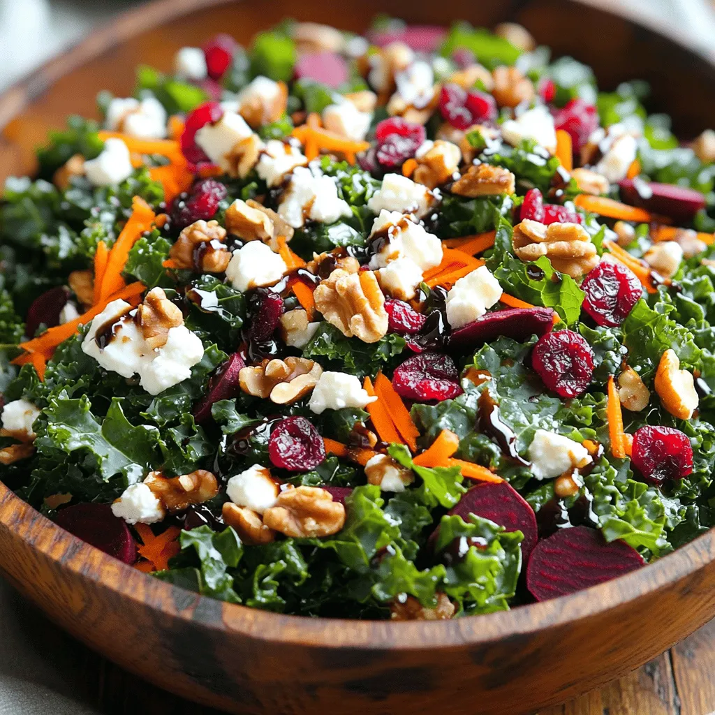 Kale Salad with Roasted Beets Fresh and Flavorful Dish