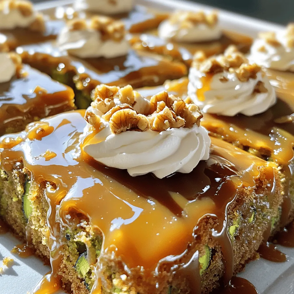 Caramel Zucchini Poke Cake Delicious and Easy Recipe