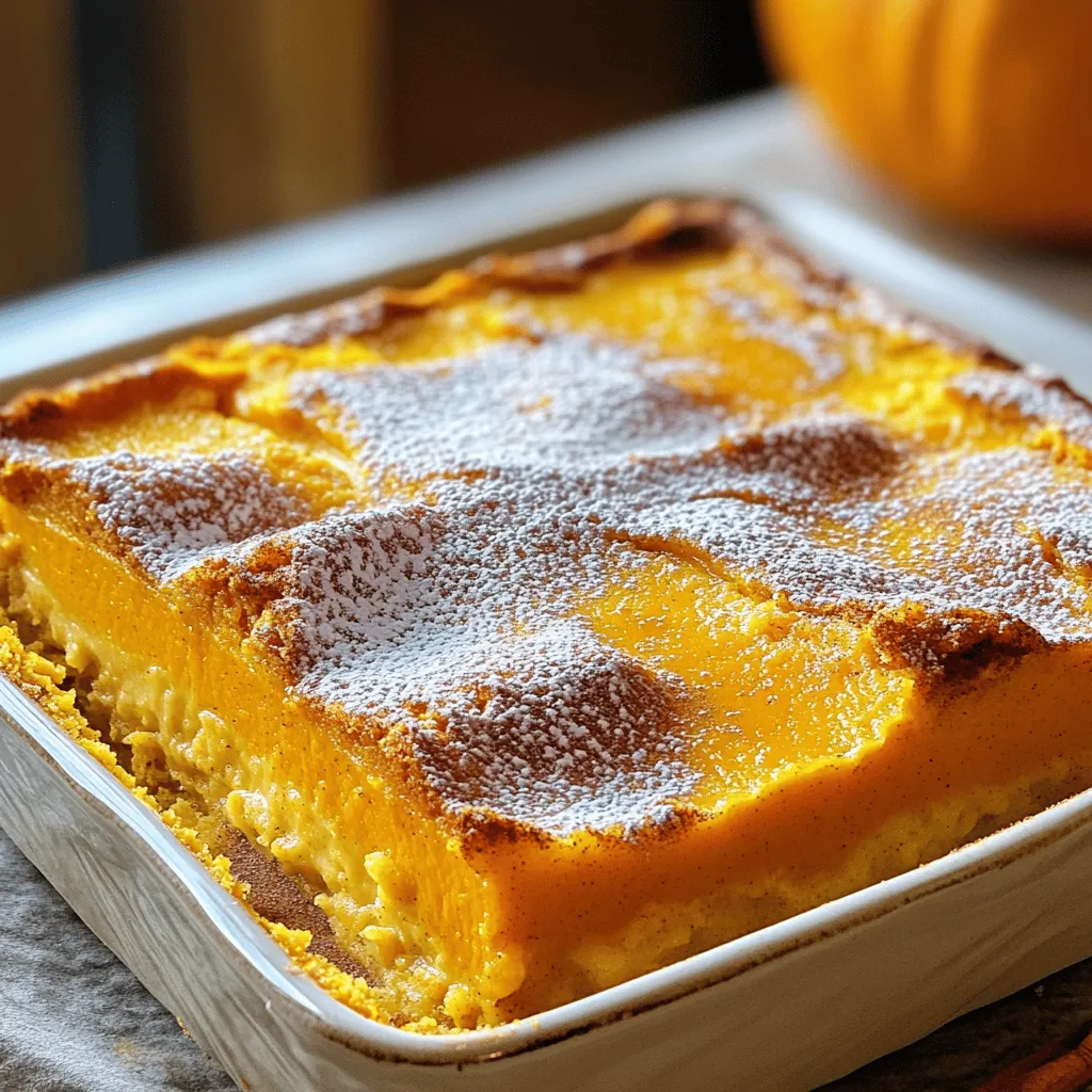 Pumpkin Magic Custard Cake Simple and Tasty Delight