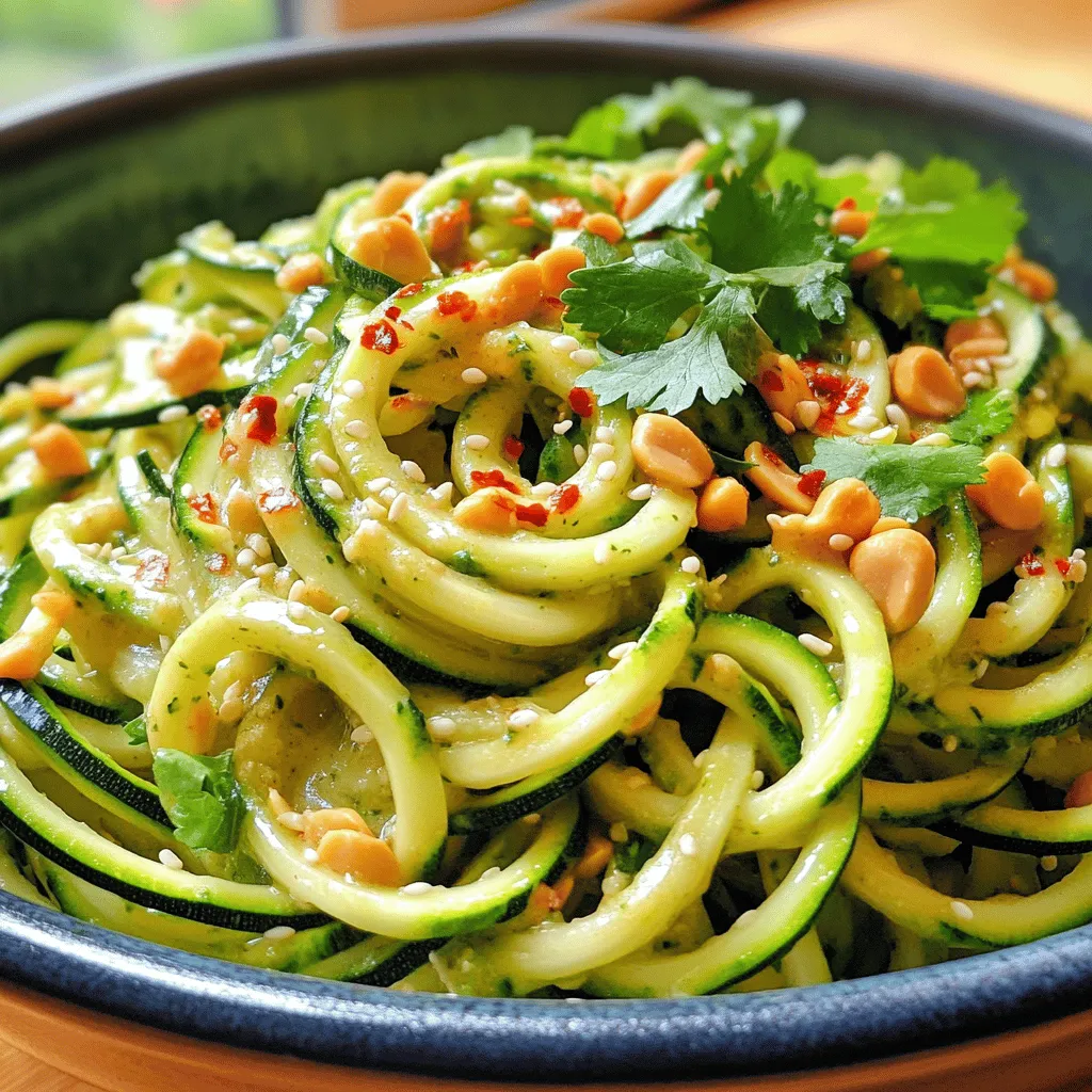 Spicy Garlic Chinese Zucchini Noodles Flavor Burst