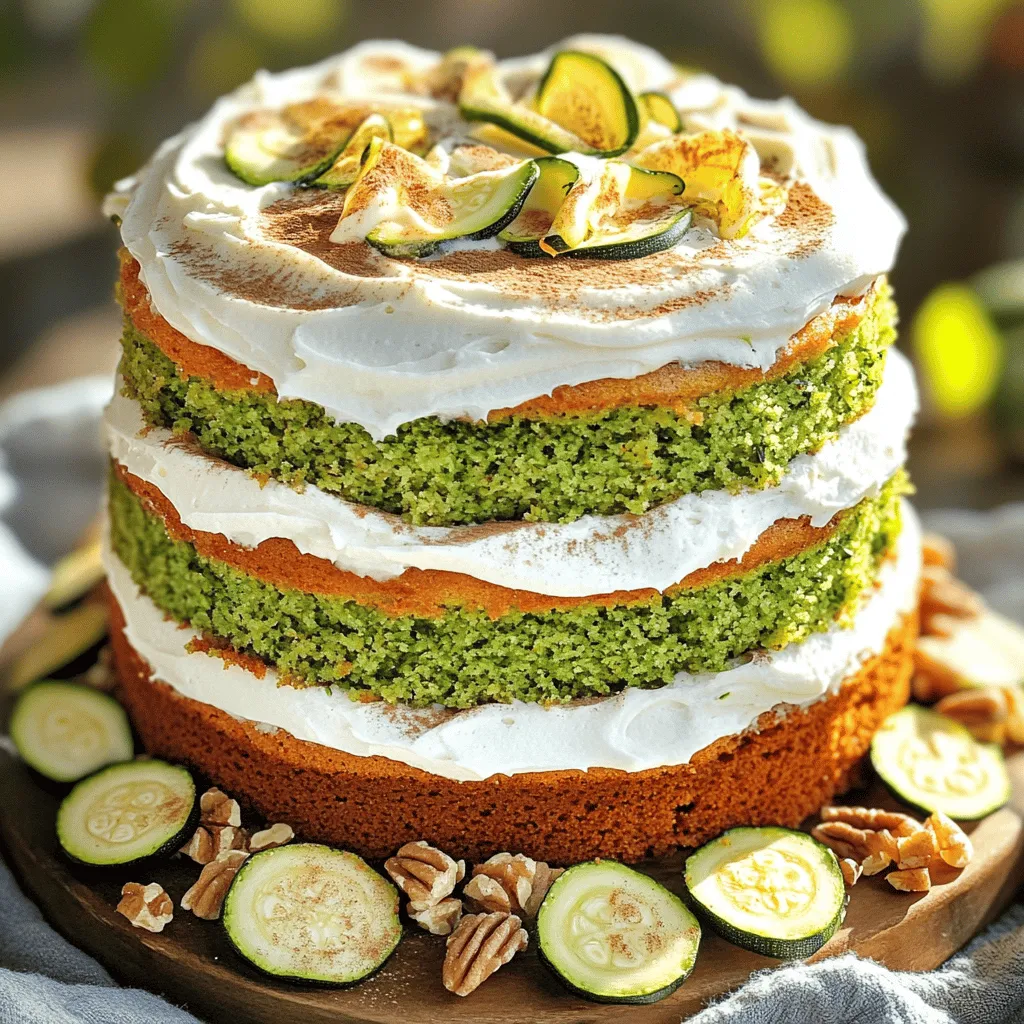 Zucchini Cake with Cream Cheese Frosting Delight