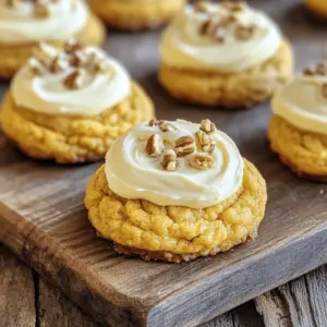 - 1 cup canned pumpkin puree - 1 cup brown sugar, packed - 1/2 cup granulated sugar - 1/2 cup unsalted butter, softened - 1 large egg The main ingredients are key to making these cookies moist and tasty. Canned pumpkin puree gives the cookies their great pumpkin flavor. The brown sugar and granulated sugar add sweetness and help with texture. The butter makes the cookies rich and soft. Lastly, the egg binds everything together, making a smooth dough. - 2 cups all-purpose flour - 1 teaspoon baking soda - 1 teaspoon baking powder - 1 teaspoon ground cinnamon - 1/2 teaspoon ground nutmeg - 1/2 teaspoon salt The dry ingredients create the structure of the cookies. All-purpose flour provides a good base. Baking soda and baking powder help the cookies rise, making them light. Cinnamon and nutmeg bring warm flavors that scream autumn. Salt balances the sweetness and enhances all the flavors. - 1 cup chopped walnuts - 1/2 cup cream cheese, softened (for frosting) - 1/4 cup powdered sugar (for frosting) - 1-2 tablespoons milk (for frosting) You can add chopped walnuts for a nice crunch. The cream cheese frosting gives a sweet, creamy touch. This frosting makes the cookies feel even more special. If you want a different feel, skip the frosting. Either way, these cookies are sure to please. For the full recipe, check out the instructions above. 1. Start by preheating your oven to 350°F (175°C). This step warms your oven for even baking. 2. Line your baking sheets with parchment paper. This helps the cookies not stick. 3. In a large bowl, mix together 1 cup of canned pumpkin puree, 1 cup of brown sugar, 1/2 cup of granulated sugar, and 1/2 cup of softened unsalted butter. Use a mixer to beat this until creamy and well-blended. 1. Next, add 1 large egg and 1 teaspoon of vanilla extract to your pumpkin mixture. Mix until it is fully combined. 2. In another bowl, whisk together 2 cups of all-purpose flour, 1 teaspoon of baking soda, 1 teaspoon of baking powder, 1 teaspoon of ground cinnamon, 1/2 teaspoon of ground nutmeg, and 1/2 teaspoon of salt. 1. Gradually mix the dry ingredients into the pumpkin mixture. Stir until just combined. If you want, fold in 1 cup of chopped walnuts for a nice crunch. 2. Drop tablespoon-sized portions of dough onto the prepared baking sheets. Leave about 2 inches between each cookie. 3. Bake in your preheated oven for 12 to 15 minutes. The edges should be lightly golden, and a toothpick should come out clean when inserted in the center. For the full recipe, check out the main recipe section. Enjoy your baking! To get the perfect cookie texture, focus on a few key points. First, mix your wet ingredients well until creamy. This airiness helps the cookies rise. Make sure not to overmix when you add the dry ingredients. Overmixing can lead to tough cookies. Cooling time is also vital. Let the cookies cool on the sheet for a few minutes before moving them. This helps them set and keeps them from breaking. Once they cool completely, add a layer of cream cheese frosting. It will stick better and taste even more delicious. If you need gluten-free options, swap the all-purpose flour with a gluten-free blend. Many blends work well in cookies. Just ensure it has xanthan gum to help with texture. For dairy-free alternatives, use vegan butter in place of regular butter. You can also use a dairy-free cream cheese for the frosting. These swaps keep the flavor intact while catering to different diets. Want to boost your cookies? Consider adding chocolate chips or dried fruit. Chocolate chips add a rich taste that pairs well with pumpkin. Dried fruit, like cranberries or raisins, brings a nice chewiness. These enhancements make each bite exciting and different. For the full recipe, check out the details above and enjoy baking these delightful treats! {{image_2}} You can easily switch up the flavors in pumpkin coffee cake cookies. One way is to add more spices. Try using cloves or ginger to boost the flavor. You can also adjust the amount of cinnamon or nutmeg for a twist. Another fun option is to mix in different nuts. Pecans add a rich taste and texture. They pair well with the pumpkin and spices. Walnuts are good too, but pecans can bring a unique crunch. While the cream cheese frosting is a classic, some alternatives exist. You might enjoy a simple glaze made from powdered sugar and milk. It has a light sweetness that works well. If you want something richer, consider a chocolate frosting. Just melt chocolate and mix it with butter and powdered sugar. This can give your cookies a decadent finish. How you serve these cookies can enhance the experience. They pair perfectly with coffee or tea. A warm drink makes the cookies feel cozy on a chilly day. You can also serve them with a scoop of vanilla ice cream. The warm cookies and cold ice cream create a delightful contrast. For a festive touch, add a sprinkle of cinnamon on top. This simple detail can make your presentation shine. Check out the Full Recipe to get started on this delicious treat! To keep your pumpkin coffee cake cookies fresh, store them in an airtight container. This will lock in moisture and flavor. I recommend using a glass or plastic container with a tight lid. You can also layer parchment paper between the cookies to prevent them from sticking. Freezing cookies is easy and a great way to save some for later. Place the cooled cookies in a single layer on a baking sheet. Freeze them for about an hour. Then, transfer them to a freezer-safe bag or container. Make sure to remove as much air as possible. When you're ready to enjoy them, thaw the cookies at room temperature. This keeps them soft and tasty. These cookies can last up to a week at room temperature. Store them in a cool, dry place away from sunlight. If they start to feel hard or dry, that is a sign they may be stale. You can also check for any off smells or changes in texture. Enjoy them while they are fresh for the best taste! What makes these cookies different from regular cookies? These cookies combine the flavors of pumpkin coffee cake and cookies. The pumpkin adds moisture, making them soft and chewy. The spices give a warm flavor, perfect for fall. Can I use pumpkin pie filling instead of pure pumpkin puree? You can use pumpkin pie filling, but it has extra spices and sugar. This may change the taste and texture. For the best results, use pure pumpkin puree. How do I know when the cookies are done? The cookies are done when the edges turn light golden brown. You can also use a toothpick. If it comes out clean, the cookies are ready. What happens if I overmix the cookie dough? Overmixing can make the cookies tough. Mix just until the ingredients combine. This keeps them soft and chewy. Can I add other spices to the recipe? Yes! You can add spices like ginger or cloves for extra flavor. Just remember to balance them so they don't overpower the pumpkin. How can I modify the recipe for a smaller batch? You can halve the recipe easily. Just use half of each ingredient. This makes about 12 cookies instead of 24. Check the baking time, as smaller batches may bake faster. For the full recipe, see above. You learned about making delicious pumpkin cookies from the blog post. We covered the key ingredients, step-by-step instructions, and useful tips. You now know how to store and freeze cookies, along with ways to customize them. Remember, these cookies are more than just a treat; they bring warmth to your home. Enjoy experimenting with flavors and sharing them with others. Happy baking!