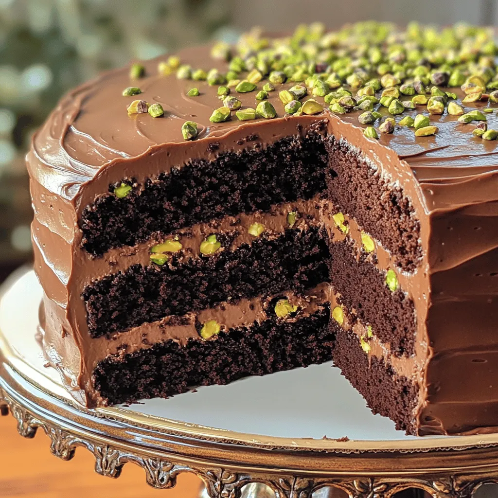 Layered Chocolate-Pistachio Cookie Cake Delight