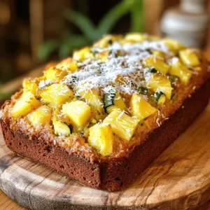 - 1 cup grated zucchini (about 1 medium zucchini) - 1 cup crushed pineapple, drained - 1/2 cup coconut oil, melted These main ingredients create a moist and flavorful loaf. Grated zucchini adds texture and keeps the loaf soft. Crushed pineapple brings sweetness and a tropical twist. Coconut oil adds richness and a hint of coconut flavor. - 1/2 cup brown sugar - 1/4 cup honey Brown sugar gives a deep, caramel-like taste. Honey adds natural sweetness and helps keep the loaf moist. Together, they balance the flavors while enhancing the loaf's overall texture. - 1 1/2 cups all-purpose flour - 1 teaspoon baking powder - 1/2 teaspoon baking soda - 1/2 teaspoon salt - 1 teaspoon ground cinnamon - 1/2 teaspoon nutmeg These dry ingredients form the base of the loaf. All-purpose flour provides structure. Baking powder and baking soda help it rise. Salt enhances flavor, while spices like cinnamon and nutmeg add warmth and depth. For the full recipe, check the instructions above. Enjoy making this delightful loaf! First, preheat your oven to 350°F (175°C). This temperature helps the loaf cook evenly. Next, grease a 9x5-inch loaf pan. You can also line it with parchment paper for easy removal. Now, let's combine the wet ingredients. In a large mixing bowl, add the grated zucchini, drained crushed pineapple, melted coconut oil, brown sugar, honey, and eggs. Also, include the vanilla extract. Mix these ingredients well until they blend smoothly. This base adds moisture and sweetness to the loaf. In a separate bowl, whisk together the dry ingredients. Combine 1 1/2 cups of all-purpose flour, 1 teaspoon of baking powder, 1/2 teaspoon of baking soda, and 1/2 teaspoon of salt. Add in 1 teaspoon of ground cinnamon and 1/2 teaspoon of nutmeg. Whisking these together helps to evenly distribute the leavening agents and spices. Next, it’s time to combine both mixtures. Gradually add the dry ingredients to the wet mixture. Stir gently until just combined. Be careful not to overmix, as this can make the loaf tough. If you want to add some crunch, now is the time to fold in the chopped nuts and shredded coconut. Once mixed, pour the batter into your prepared loaf pan. Smooth the top with a spatula to ensure even baking. Now, bake the loaf in your preheated oven for about 55-60 minutes. To check for doneness, insert a toothpick in the center. If it comes out clean, your loaf is ready. After baking, remove the loaf from the oven. Let it cool in the pan for about 10 minutes. Then, transfer it to a wire rack to cool completely before slicing. For the complete recipe, you can refer to the [Full Recipe]. To achieve the best texture in your Pineapple & Zucchini Loaf, avoid overmixing. Mixing too much can make the loaf dense. Stir gently until the wet and dry ingredients are just combined. Adding nuts and coconut can enhance the texture. You can fold in about 1/2 cup of chopped walnuts or pecans for a nice crunch. Unsweetened shredded coconut also adds a chewy element. Oven calibration is key for baking. Your oven may not heat evenly. Use an oven thermometer to check the actual temperature. This ensures your loaf bakes properly. To check for doneness, insert a toothpick into the center of the loaf. If it comes out clean, the loaf is ready. If wet batter sticks to the toothpick, bake for a few more minutes. For a lovely presentation, serve the loaf warm or at room temperature. Slice it and place it on a beautiful platter. You can garnish with a sprinkle of shredded coconut or fresh mint leaves. Pair your loaf with a nice cup of tea or coffee. The flavors of pineapple and zucchini work well with both. For a light dessert, consider serving it with a dollop of whipped cream. For the complete recipe, check out the [Full Recipe]. {{image_2}} You can add different fruits to your loaf for new tastes. Bananas and mangoes work well. They add sweetness and moisture. You might also try apples or berries for a fun twist. For sweeteners, consider maple syrup or agave. These options change the flavor and keep it interesting. If you need a gluten-free loaf, use gluten-free flour. This swap keeps the loaf light and tasty. You can also make a vegan version. Replace eggs with flaxseed meal mixed with water. This option keeps it moist and adds nutrition. For garnishing, consider coconut flakes or chopped nuts on top. These add texture and visual appeal. You can serve the loaf in slices or as mini loaves. Mini loaves are perfect for gifts or sharing. They look cute and are easy to handle. For the full recipe, check out the detailed instructions above. To keep the loaf fresh at room temperature, wrap it tightly in plastic wrap. You can also place it in an airtight container. This method keeps the loaf moist and tasty for up to three days. If your home is warm, keep it in a cool, dry spot. Avoid direct sunlight, as it can dry out the loaf. For long-term storage, freezing is best. First, slice the loaf into pieces. Wrap each slice in plastic wrap, then in foil. This helps prevent freezer burn. You can also place the wrapped slices in a freezer bag. The loaf can last up to three months in the freezer. When you're ready to enjoy it, just remove the desired slices. To enjoy leftover loaf, preheat your oven to 350°F (175°C). Place the slices on a baking sheet. Heat for about 10 minutes. This warms them up and brings back that fresh-baked taste. You can also use a toaster oven for smaller portions. Enjoy your slice with a pat of butter or a drizzle of honey for extra flavor. You can use other oils for baking. Some great options include: - Vegetable oil - Canola oil - Applesauce (for a lower fat option) Each of these will give a nice texture. If you want a flavor twist, try olive oil. Look for a few signs to tell if your loaf is perfect: - The top is golden brown. - A toothpick inserted in the center comes out clean. - The loaf springs back when lightly pressed. These signs show that your loaf has baked just right. Yes, you can prepare it in advance. Just follow these tips: - Bake the loaf and let it cool. - Wrap it tightly in plastic wrap. - Store it in the fridge for up to five days. You can also freeze it for up to three months. Just thaw it in the fridge before serving. Yes, draining the pineapple is key. If you leave excess moisture, your loaf may turn out soggy. The right amount of moisture helps keep the texture light and fluffy. Zucchini and pineapple bring great nutrition. Here are some benefits: - Zucchini is low in calories and high in fiber. It helps with digestion. - Pineapple is rich in vitamin C and manganese. It supports your immune system. Together, they make this loaf tasty and healthy! For the complete Pineapple & Zucchini Loaf recipe, check the Full Recipe section. This blog post covered key ingredients like zucchini, pineapple, and coconut oil. We shared step-by-step instructions for mixing and baking. You learned tips for texture and serving. We explored variations like gluten-free options and fun presentations. Finally, I gave storage tips for fresh or frozen loaves. Baking can be fun and rewarding. Enjoy experimenting with flavors and share your creations!