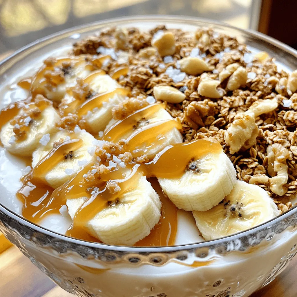 Salted Caramel Banana Yogurt Bowl Perfectly Simple Treat