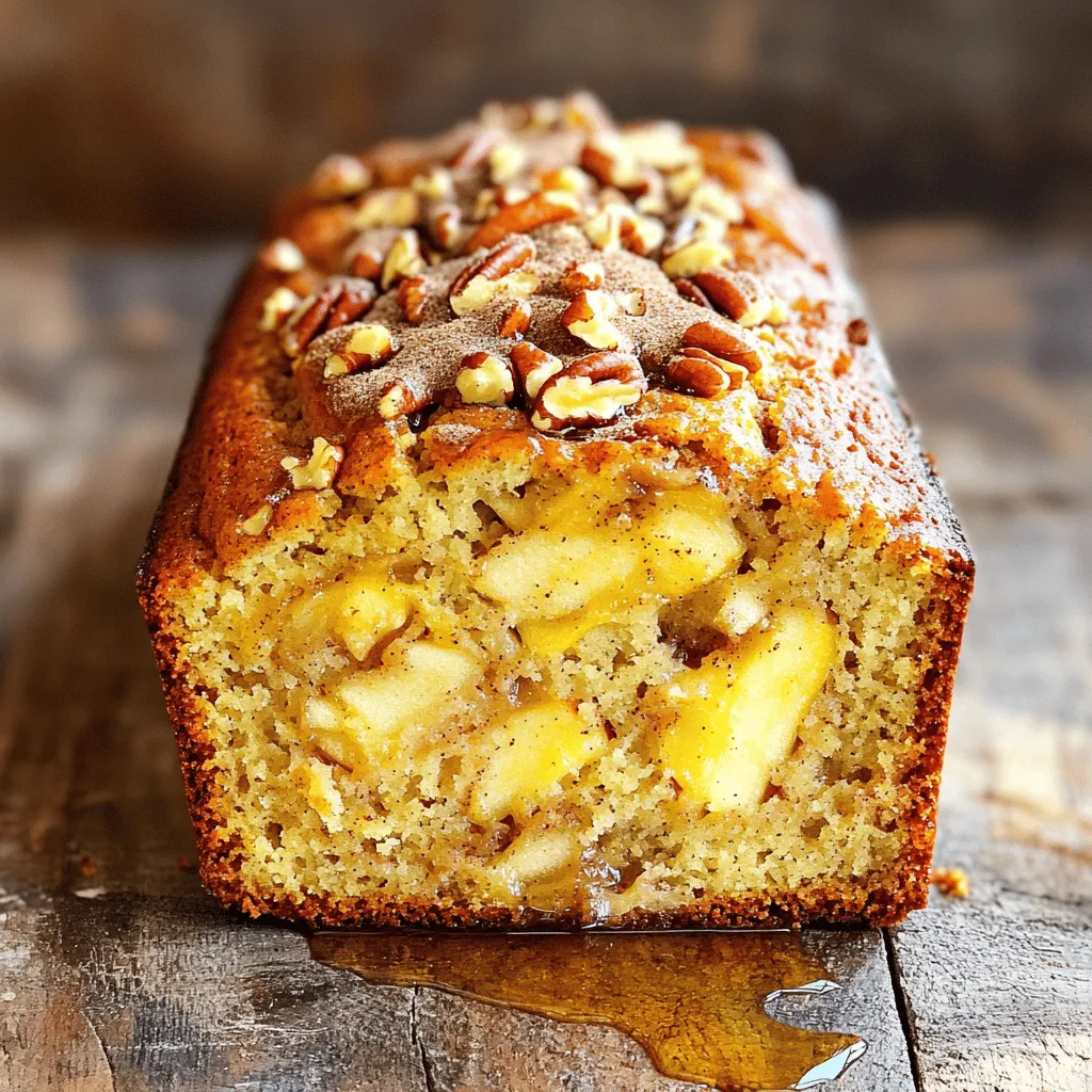 Apple Bread with Cinnamon Pecan Crunch Delight