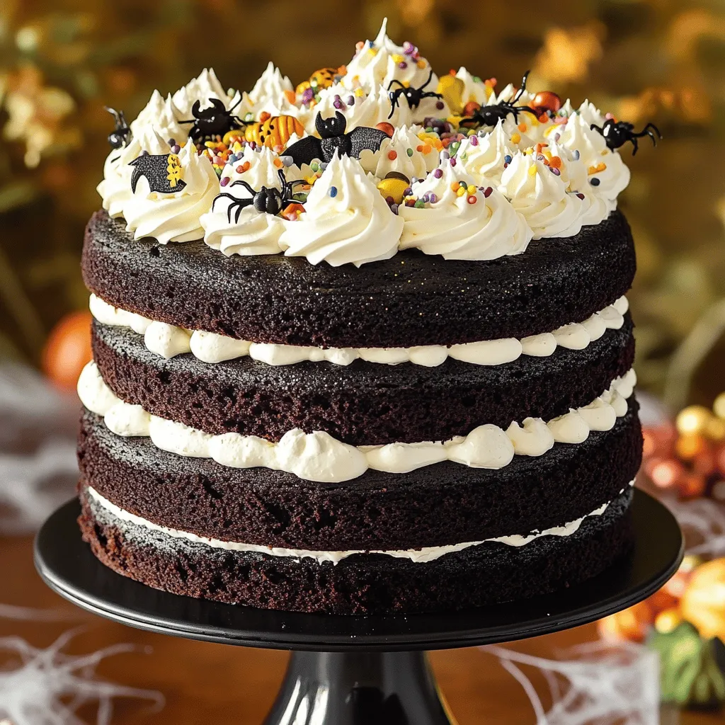Black Velvet Halloween Cake Deliciously Spooky Treat