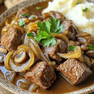 To make the best Crock Pot cubed steak, you need simple and fresh ingredients. Here’s what you will need: - 4 cubed steaks (about 1 inch thick) - 1 cup beef broth - 1 medium onion, sliced - 1 cup sliced mushrooms - 2 cloves garlic, minced - 1 teaspoon Worcestershire sauce - 1 teaspoon onion powder - 1 teaspoon garlic powder - 1/2 teaspoon smoked paprika - Salt and pepper to taste - 2 tablespoons olive oil - Fresh parsley for garnish These ingredients work together to create a rich and tasty dish. The cubed steaks give a nice texture, while the broth adds moisture. The onions and mushrooms bring out sweet, earthy notes. Seasoning like Worcestershire sauce and smoked paprika adds depth. Each bite bursts with flavor, making it a family favorite. You can find the full recipe at the end. Start by searing the steaks in a skillet. Heat 2 tablespoons of olive oil over medium-high heat. Season both sides of the cubed steaks with salt, pepper, onion powder, garlic powder, and smoked paprika. Sear the steaks for 2-3 minutes on each side until they are browned. This step locks in flavor and adds a nice crust. Remove the steaks from the skillet and set them aside. Next, we will cook the vegetables. In the same skillet, add the sliced onions and mushrooms. Sauté them for about 5 minutes until they soften and caramelize. This step enhances their natural sweetness. After that, add 2 cloves of minced garlic and sauté for another minute. Garlic adds a rich flavor that complements the dish. Now, it’s time to assemble everything in the crock pot. Start by layering the seared cubed steaks at the bottom. This helps them soak up all the flavors. Next, pour the sautéed onions and mushrooms over the steaks. In a separate bowl, mix 1 cup of beef broth with 1 teaspoon of Worcestershire sauce. Pour this mixture over the meat and vegetables in the crock pot. To cook the cubed steak, cover the crock pot and set it to low heat. Let it cook for 6-8 hours. This slow cooking method makes the steak tender and allows the flavors to blend beautifully. You can check it after 6 hours, but it’s best to let it go the full time for the best taste. Searing the meat is key for great flavor. It locks in the juices and creates a tasty crust. I recommend using a high heat and a bit of olive oil. Season each steak well with salt, pepper, onion powder, garlic powder, and smoked paprika. This blend adds depth to the dish. For spices, I love using garlic powder and Worcestershire sauce. They enhance the beef's taste beautifully. You can also add herbs like thyme or rosemary for extra aroma. Be sure to adjust spices to your liking. Pair your cubed steak with sides like mashed potatoes or rice. They soak up the rich gravy well. You might also serve it with buttery noodles or a fresh salad for balance. For presentation, place the cubed steak on a nice plate. Spoon the gravy and vegetables over it. A sprinkle of fresh parsley adds a pop of color and freshness. One common mistake is overcooking the steak. Keep an eye on the cooking time. Low and slow is the way to go, but don’t exceed 8 hours. Also, watch your ingredient substitutions. If you use less beef broth, the dish may lack flavor. You can swap vegetables, but keep the essential ones like onions and mushrooms for best results. For the full recipe, check out [Full Recipe]. {{image_2}} You can change up your crock pot cubed steak by adding more veggies. Carrots, bell peppers, and peas work great. Just chop them into bite-sized pieces. Toss them in with the steak and onions. You can also try sweet potatoes for a twist. They add a nice sweetness to the dish. For flavor, consider adding some herbs like thyme or rosemary. These herbs add depth and aroma. A splash of balsamic vinegar can also brighten the dish. Don't be afraid to experiment with flavors you love. If you need a gluten-free option, just use gluten-free broth. Many brands offer gluten-free beef broth. This keeps the dish safe for gluten-sensitive eaters. You can also lower the sodium by using low-sodium broth. This way, you can control the salt in the meal. Just taste as you go to find the right balance. Using fresh herbs can also help you add flavor without extra salt. You can make this dish in an Instant Pot or on the stove. If using an Instant Pot, cook on high pressure for about 30 minutes. This method keeps the meat tender and juicy. If cooking on the stove, sear the meat first. Then, simmer everything in a pot. This takes about one hour. The meat will be just as tasty but may have a different texture. Each method brings out unique flavors, so choose what fits your time best. For the full recipe, check out the [Full Recipe]. To store leftovers, place the cubed steak in an airtight container. Make sure it cools down first. You can keep it in the fridge for up to three days. This keeps the meat fresh and safe to eat. When you're ready, reheat only what you need. If you want to freeze the dish, let it cool completely first. Then, use a freezer-safe container or bag. It can last for up to three months in the freezer. To thaw, place it in the fridge overnight. For quick thawing, you can use the microwave on the defrost setting. When reheating, use low heat to keep the meat tender. You can use a skillet or a microwave. Stir it gently to avoid overcooking. If using a skillet, add a splash of beef broth to keep it moist. This will help bring back that delicious flavor from the first time you cooked it. It takes about 6 to 8 hours to cook cubed steak on low heat. Cooking it longer makes it tender and full of flavor. The key is to let the meat soak in the broth and seasonings. Check it after 6 hours to see if it's soft enough. Yes, you can cook frozen cubed steak in a crock pot. However, it may take longer to reach a safe temperature. I recommend adding an extra hour to your cooking time. Also, make sure to check the meat's internal temperature before serving. While not required, searing cubed steak adds great flavor. The browning process creates a nice crust that enhances taste. It also locks in juices. If you have time, I suggest searing the steaks first for the best results. Crock pot cubed steak goes well with many sides. I love pairing it with mashed potatoes or rice. The gravy from the meat complements these sides perfectly. You can also serve it with steamed veggies or crusty bread to soak up the sauce. Cubed steak is done when it's tender and easy to shred with a fork. Use a meat thermometer to check if it reaches 145°F (63°C). This ensures it's safe to eat. If the meat is still tough, let it cook longer. Yes, you can use other meats in this recipe. Chuck roast, sirloin, or even pork can work well. Just remember to adjust the cooking time based on the type of meat. Each meat has its own texture and flavor, which can create a fun twist on the dish. For the full recipe, check out the link. In this blog post, we explored a tasty crock pot cubed steak recipe. We covered the key ingredients, step-by-step instructions, and helpful tips. You learned about cooking times and serving suggestions to make the dish shine. Always remember to season well and avoid overcooking for tender meat. Embrace variations to suit your tastes and dietary needs. Enjoy experimenting with this dish, and you'll surely impress your family and friends. Cooking should be fun, so get started today and enjoy every flavorful bite!