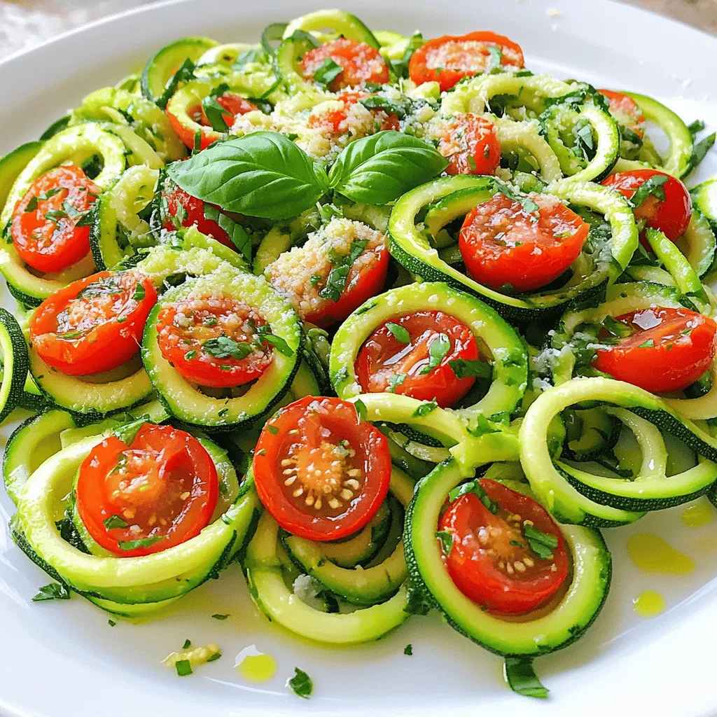 Zucchini Noodles with Tomato and Basil Flavorful Dish