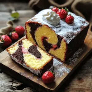 To make Neapolitan pound cake, you need key ingredients. These create the base flavors. Here is what you need: - 1 cup unsalted butter, softened - 2 cups granulated sugar - 4 large eggs - 3 cups all-purpose flour - 1 teaspoon baking powder - 1 teaspoon vanilla extract - 1 teaspoon almond extract - 1 cup buttermilk - 1/2 cup cocoa powder - 1/4 cup milk - 1/2 cup strawberry puree (fresh or store-bought) - Pinch of salt These ingredients blend to give the cake its rich texture and taste. The butter adds creaminess, while sugar sweetens the mix. Eggs create moisture and structure. Flour gives it body, and baking powder helps it rise. You can customize your Neapolitan pound cake with some fun add-ins. Consider: - Chopped nuts for crunch - Mini chocolate chips for extra sweetness - Other fruit purees like raspberry or blueberry - Flavored extracts like orange or lemon These additions can make your cake unique and personalized. Play around to find what you love! Choosing the best ingredients ensures great flavor. Here are some tips: - Use fresh, high-quality butter for a rich taste. - Select organic sugars for cleaner flavors. - Buy fresh eggs; they enhance texture and taste. - Choose all-purpose flour that is unbleached for better quality. - Opt for pure extracts instead of imitation ones for true flavor. Quality ingredients make a big difference in your cake. Investing in them leads to a more enjoyable dessert. For the full recipe, check the detailed instructions for making this delightful treat! To start, gather your ingredients. You need butter, sugar, eggs, flour, baking powder, and salt. The key is to have everything ready. First, preheat your oven to 350°F (175°C). Grease and flour a 9x5-inch loaf pan to help the cake release easily later. Next, cream the softened butter and sugar together in a large bowl. Mix them well until the mixture looks light and fluffy. This takes about 3-4 minutes. Then, add in your eggs one at a time. Remember to mix well after each egg. Scrape down the bowl's sides to ensure all ingredients blend well. In a separate bowl, whisk together the flour, baking powder, and salt. This step is crucial. It helps to evenly distribute the baking powder and salt in your cake. Gradually, add this dry mix to the butter mixture. Alternate this with the buttermilk. Start and end with the flour mixture. Stir until everything is just combined; don’t overmix! Now it’s time to create the layers. Divide the batter into three bowls. You want equal amounts for each flavor. In the first bowl, add vanilla extract and almond extract. Stir until it is mixed well. For the second bowl, add cocoa powder and milk. This gives you that rich chocolate flavor. Mix it well so it is smooth. In the third bowl, stir in your strawberry puree. You can use fresh or store-bought. It’s sweet and fruity! Next, it’s time to layer the batter in the pan. Pour half of the vanilla batter into the bottom. Then, add the chocolate batter on top. Follow this with the strawberry layer. Finally, add the rest of the vanilla batter. Use a knife or skewer to swirl the batters together gently. This gives a beautiful marbled effect. Place the pan in the preheated oven. Bake for 55-65 minutes. To check if it’s done, insert a toothpick into the center. If it comes out clean, your cake is ready. Once baked, cool the cake in the pan for 10 minutes. After that, transfer it to a wire rack. Let it cool completely. This cooling step helps the texture set perfectly. Once cooled, dust the top with powdered sugar for a nice finish. Enjoy your beautiful Neapolitan Pound Cake! For the full recipe, check the details above. When making Neapolitan pound cake, avoid overmixing the batter. This can lead to a dense cake. Mix just until the ingredients blend. Also, ensure your butter is softened. Cold butter does not cream well with sugar. It can create lumps in your batter. Lastly, do not skip the cooling step. Letting the cake cool too quickly can ruin its texture. To achieve a light and fluffy cake, cream the butter and sugar well. This helps trap air and gives your cake rise. Use room temperature eggs for the best results. They mix more easily and help the batter rise. For flavor, use high-quality extracts. Pure vanilla and almond extracts add depth. The cocoa powder should be unsweetened for the chocolate layer. This keeps the flavors balanced. Using the right tools makes baking easier. A good stand mixer or hand mixer helps cream butter and sugar. A rubber spatula is essential for scraping down the bowl. A digital kitchen scale can help measure ingredients accurately. This ensures you use the right amounts. Lastly, a good quality loaf pan prevents sticking. It also helps your cake bake evenly. For a detailed guide on making this delicious cake, check the Full Recipe. {{image_2}} You can make a tasty gluten-free Neapolitan pound cake. Just swap the all-purpose flour with a gluten-free blend. Look for a blend that includes xanthan gum. It helps mimic the texture of regular flour. This change keeps the cake moist and delicious. Follow the same steps in the Full Recipe. A vegan Neapolitan pound cake is fun to make! Replace the butter with coconut oil or vegan butter. Use flax eggs instead of regular eggs. To make a flax egg, mix one tablespoon of ground flaxseed with three tablespoons of water. Let it sit for a few minutes to thicken. Substitute buttermilk with almond milk mixed with vinegar. This keeps the cake rich and moist. You can get creative with flavors in your Neapolitan pound cake. Try adding different extracts like orange or lemon for a fresh twist. You can also mix in chopped nuts or chocolate chips for extra crunch. For a tropical touch, add coconut flakes to the batter. Each variation adds a new layer of fun and flavor. Enjoy experimenting with your favorite tastes! To keep your Neapolitan pound cake fresh, wrap it well. Use plastic wrap or foil. This keeps the cake moist. Store it at room temperature for up to three days. If you want to keep it longer, refrigerate it. Just remember to wrap it tightly. This will help prevent it from drying out. Freezing Neapolitan pound cake is easy. Start by letting the cake cool completely. Then slice it into pieces. Wrap each slice in plastic wrap. After that, place the wrapped slices in a freezer bag. Make sure to remove as much air as possible. You can freeze it for up to three months. When you want to enjoy it, just thaw it overnight in the fridge. To reheat your Neapolitan pound cake, use the oven for best results. Preheat your oven to 350°F (175°C). Place the cake slices on a baking sheet. Heat them for about 10-15 minutes. This will warm them up without drying them out. You can also use the microwave. Just place a slice on a microwave-safe plate. Heat it for about 15-20 seconds. Be careful not to overheat it. Enjoy your cake warm or at room temperature! Neapolitan Pound Cake stands out due to its three flavors. Regular pound cake is often just one flavor. This cake has layers of vanilla, chocolate, and strawberry. Each bite brings a new taste. It’s like a party for your mouth! The use of fruit puree adds a fresh twist. That’s what makes it so special and fun. Yes, you can use different fruit purees! If you love bananas, use banana puree. Want something tart? Try raspberry or blueberry puree. Just keep the amount the same as the strawberry puree. Each fruit gives a unique flavor. This keeps your Neapolitan Pound Cake exciting and fresh. Experiment with your favorite fruits! To check if your cake is done, use a toothpick. Insert it into the center of the cake. If it comes out clean, your cake is ready! If it has batter on it, bake a bit longer. Usually, the cake takes about 55 to 65 minutes. Keep an eye on it towards the end. You want a nice golden brown top. Serve Neapolitan Pound Cake with a dusting of powdered sugar on top. It looks pretty and adds sweetness. For an extra treat, add whipped cream and fresh berries. This makes the dessert feel special. Slice the cake and serve it on colorful plates. Everyone will love the fun layers and flavors. Enjoy it with family and friends, or just for yourself! For the full recipe, check out the details above. Neapolitan pound cake is a fun and tasty treat. We covered key ingredients and tips for success. I shared step-by-step instructions to help you bake perfectly every time. Consider trying variations, like gluten-free or vegan options. Remember to store it right for the best taste later. With these insights, you can impress friends and family with your baking skills. Enjoy your delicious creation!