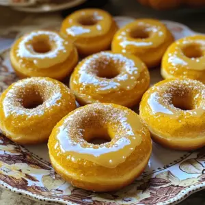 When making oven-baked pumpkin donuts, choosing the right ingredients is key. Here’s what you need: - 1 cup canned pumpkin puree - 1/2 cup granulated sugar - 1/2 cup brown sugar, packed - 2 large eggs - 1/3 cup vegetable oil - 1 teaspoon vanilla extract - 1 1/2 cups all-purpose flour - 1 teaspoon baking powder - 1/2 teaspoon baking soda - 1 teaspoon ground cinnamon - 1/2 teaspoon ground nutmeg - 1/4 teaspoon ground ginger - 1/4 teaspoon salt - Topping ingredients: 1/4 cup granulated sugar mixed with 1 teaspoon cinnamon Each of these ingredients plays a role in making your donuts tasty and moist. The pumpkin puree adds flavor and keeps the texture soft. Both sugars add sweetness and help with browning. The eggs bind everything together and give structure. Baking powder and baking soda help the donuts rise, making them fluffy. The spices bring warmth and depth to the flavor. Finally, the cinnamon sugar topping gives a sweet finish that is hard to resist. For the full recipe, follow the steps to make these delightful treats! First, preheat your oven to 350°F (175°C). This helps the donuts bake evenly. Next, grease your donut pan lightly with cooking spray. This prevents sticking and makes for easy removal. In a large bowl, combine the wet ingredients. Use 1 cup of canned pumpkin puree, 1/2 cup of granulated sugar, 1/2 cup of packed brown sugar, 2 large eggs, 1/3 cup of vegetable oil, and 1 teaspoon of vanilla extract. Mix these ingredients well until smooth. In another bowl, whisk together the dry ingredients. Use 1 1/2 cups of all-purpose flour, 1 teaspoon of baking powder, 1/2 teaspoon of baking soda, 1 teaspoon of ground cinnamon, 1/2 teaspoon of ground nutmeg, 1/4 teaspoon of ground ginger, and 1/4 teaspoon of salt. Gradually add the dry mix to the wet mixture. Stir gently until just combined. It’s okay if there are some lumps; you don’t want to overmix. Now, it's time to fill the donut pan. Using a piping bag or a spoon, carefully fill each donut cavity about 3/4 full with batter. Bake these in the preheated oven for 12-15 minutes. You can check if they are done by inserting a toothpick into the center. If it comes out clean, they’re ready! Once baked, let the donuts cool for about 5 minutes in the pan. Then, transfer them to a wire rack to cool completely. While they cool, mix 1/4 cup of granulated sugar with 1 teaspoon of cinnamon in a small bowl. After cooling, roll each donut in the cinnamon sugar mixture for a sweet finish. For the full recipe, refer to the recipe section above. - Perfect baking time and temperature: Bake your donuts at 350°F (175°C) for 12 to 15 minutes. This helps them rise well and stay moist. Keep an eye on them towards the end. A toothpick should come out clean when they’re done. - Avoiding overmixing: When you mix your wet and dry ingredients, stop as soon as you see no dry flour. A few lumps are okay. Overmixing can make your donuts tough, not fluffy. - Presentation tips for serving: Arrange the donuts on a nice plate. Sprinkle them with extra cinnamon sugar to make them look inviting. You can also add a drizzle of maple glaze for a sweet touch. - Sweet glaze options: If you want a glaze, mix powdered sugar with milk or maple syrup. Drizzle it over the cooled donuts for added sweetness. You can even add a pinch of cinnamon to the glaze for flavor. For the complete recipe, check out the Full Recipe. {{image_2}} You can easily switch up the flavors in your pumpkin donuts. One fun way is to add chocolate chips. Just fold in about 1/2 cup of semi-sweet chocolate chips into the batter. This adds a rich sweetness that pairs well with pumpkin. Another option is to integrate different spices. Besides cinnamon, try using allspice or cardamom. A pinch of cloves can also bring a warm flavor to your donuts. Experimenting with spices can lead to delightful surprises. If you need a gluten-free alternative, swap the all-purpose flour with a gluten-free blend. Brands like Bob's Red Mill or King Arthur Flour work well. Just ensure the blend has xanthan gum for the right texture. For vegan substitutions, replace the eggs with flax eggs. Mix one tablespoon of ground flaxseed with three tablespoons of water. Let it sit for five minutes before adding it to your batter. You can also use applesauce or mashed banana instead of eggs to keep the donuts moist. These variations make your pumpkin donuts fun to customize! For the full recipe, check out the detailed instructions above. To keep your oven-baked pumpkin donuts fresh, store them in an airtight container. This method keeps them soft and tasty. If you plan to eat them within three days, you can leave them at room temperature. Just make sure they are cool before sealing them up. If you want to keep them longer, refrigeration is a good option. Place the donuts in the fridge for up to a week. This helps prevent mold. However, be aware that refrigeration may change the texture slightly. Freezing is a great way to save your baked donuts for later. To freeze them, let the donuts cool completely first. Then, wrap each donut tightly in plastic wrap. After that, put them in a freezer bag or a container. This keeps them from getting freezer burn. When you want to enjoy them, remove the donuts from the freezer. Let them thaw in the fridge overnight. For a quicker method, you can thaw them at room temperature for about an hour. Enjoy your pumpkin donuts as if they were just baked! For the complete recipe, check the Full Recipe section. To make oven-baked pumpkin donuts from scratch, start by gathering your ingredients. You need canned pumpkin puree, sugars, eggs, oil, and spices. Mix the wet ingredients in one bowl. In another bowl, combine the dry ingredients. Slowly mix the dry ingredients into the wet ones. Fill a greased donut pan and bake at 350°F (175°C) for 12-15 minutes. For detailed steps, see the Full Recipe. Yes, you can use fresh pumpkin. Just make sure to cook and puree it first. Fresh pumpkin may have more water than canned. Drain any excess liquid to keep your donuts from getting soggy. One mistake is overmixing the batter. Mix until just combined to keep donuts light. Another is not preheating the oven. Always preheat your oven for even baking. Lastly, don’t skip the cooling step. Letting them cool helps with texture. These donuts stay fresh for about 3 days at room temperature. Store them in an airtight container. For longer storage, you can freeze them for up to 2 months. Just make sure to thaw them before serving. You learned how to make easy and tasty pumpkin donuts from scratch. We covered the ingredients, step-by-step instructions, and helpful tips for best results. You can even try different flavors and make adjustments for dietary needs. These donuts are perfect for any occasion. Enjoy sharing them with friends or family. With this recipe, you will impress everyone at your next gathering. Saving and storing these treats is also simple. Get ready to bake and treat yourself soon!