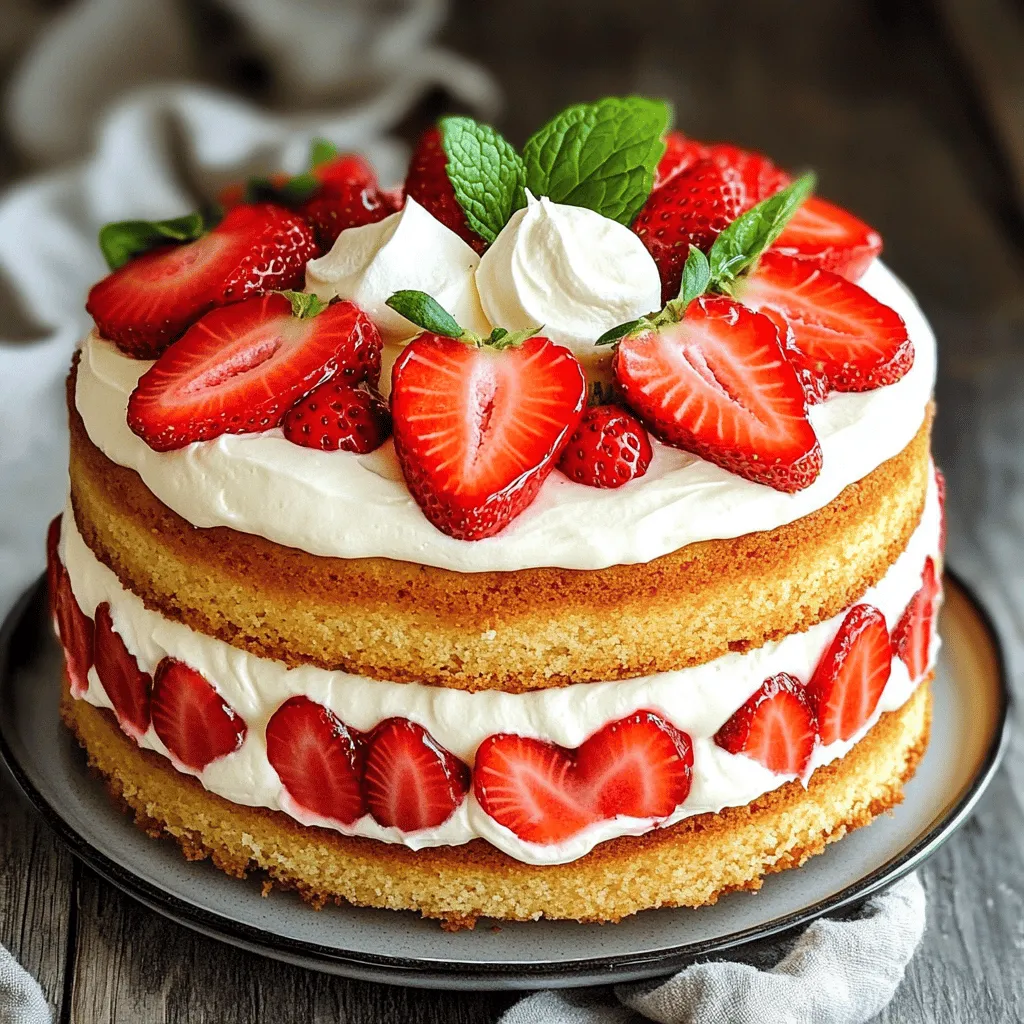 Strawberry Mascarpone Cream Cake Delightful Treat