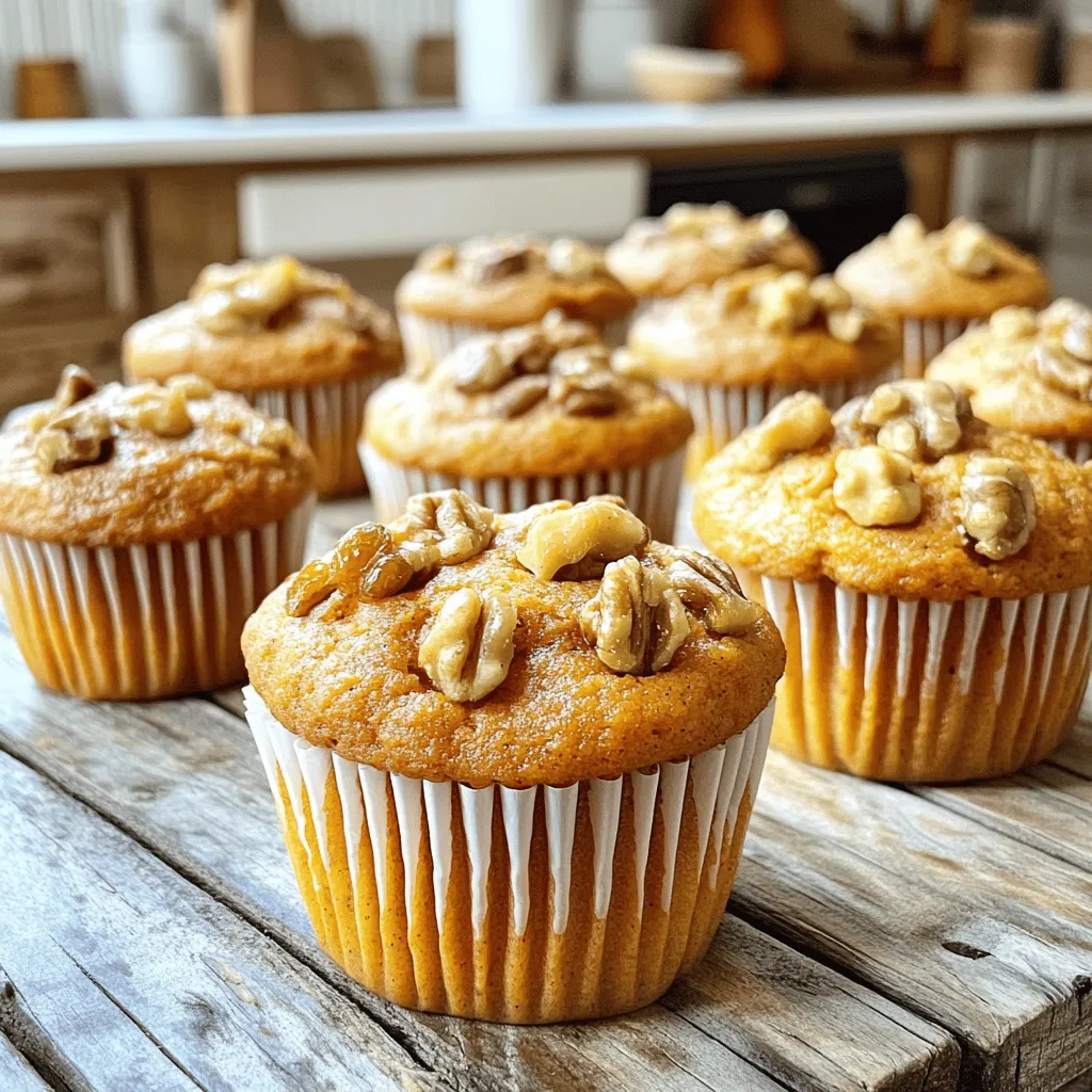 - 1 cup cooked and mashed sweet potatoes - 1/2 cup brown sugar - 1/4 cup granulated sugar - 1/2 cup vegetable oil - 2 large eggs - 1 teaspoon vanilla extract - 1 1/2 cups all-purpose flour - 1 teaspoon baking powder - 1/2 teaspoon baking soda - 1/2 teaspoon ground cinnamon - 1/4 teaspoon ground nutmeg - 1/4 teaspoon salt - Optional: 1/2 cup chopped walnuts, 1/2 cup raisins or dried cranberries Sweet potatoes bring warmth and flavor to muffins. They add a lovely, natural sweetness. Their texture makes muffins moist and soft. You can use fresh or canned sweet potatoes. If you want a deeper flavor, roast them before mashing. Brown sugar adds a rich taste, while granulated sugar balances it out. Vegetable oil keeps the muffins tender without adding too much flavor. Eggs bind everything together, creating a nice rise. Vanilla extract rounds out the flavors, making each bite delightful. The dry ingredients are just as important. All-purpose flour gives structure. Baking powder and baking soda help the muffins rise. Ground cinnamon and nutmeg add spice and warmth. A pinch of salt enhances all the flavors. If you want some crunch or extra sweetness, add the walnuts or dried fruit. Both options bring texture and flavor. You can use the Full Recipe to guide you through the cooking process. Each ingredient works together to give you a comforting and tasty treat. - Preheat your oven to 350°F (175°C). - Line a muffin tin with paper liners or grease it lightly. - In a large bowl, mix the cooked, mashed sweet potatoes with brown sugar. - Add granulated sugar and vegetable oil. Stir until well combined. - Crack the eggs into the bowl, adding one at a time. - Beat well after each egg. Mix in the vanilla extract. - In a separate bowl, whisk together the flour, baking powder, baking soda, cinnamon, nutmeg, and salt. - Gradually fold the dry ingredients into the wet mixture until just combined. - If you like, fold in chopped walnuts and raisins or cranberries. - Fill each muffin cup about two-thirds full with batter. - Bake for 18-22 minutes. Use a toothpick to check for doneness. - When a toothpick comes out clean, remove muffins from the oven. - Let them cool in the pan for five minutes before moving them to a wire rack. With these steps, you’ll achieve tasty and comforting sweet potato muffins. For the full recipe, check the earlier section. Enjoy baking! - Avoid overmixing for fluffy muffins: Mix just until the dry ingredients blend. Overmixing makes them dense. - Proper measuring techniques: Use a spoon to fill measuring cups. Level off with a knife for accuracy. - Adding spices or citrus zest: Try adding nutmeg, ginger, or orange zest for extra flavor. These spices make your muffins pop. - Using different mix-ins like chocolate chips: Fold in chocolate chips or dried fruits for a sweet twist. Nuts add crunch and taste. - Overfilling muffin cups: Fill each cup only 2/3 full. This helps muffins rise without overflowing. - Not letting the batter rest: Let the batter sit for a few minutes. This can help improve texture and flavor. {{image_2}} You can easily adapt sweet potato muffins to different diets. - Vegan sweet potato muffins: Replace eggs with flaxseed meal or applesauce. Use plant-based milk instead of regular milk. This keeps the muffins moist and adds a touch of sweetness. - Gluten-free sweet potato muffins: Replace the all-purpose flour with a gluten-free blend. Almond flour or coconut flour also works well. These options keep the muffins light and fluffy. Mixing flavors can make your sweet potato muffins even more fun! - Sweet potato chocolate muffins: Add cocoa powder to the batter for a rich twist. You can mix in chocolate chips for extra sweetness. This combination is a real treat for chocolate lovers! - Savory versions with herbs and cheese: For a savory muffin, add fresh herbs like rosemary or thyme. Mixing in cheese like feta or cheddar gives a tasty, cheesy kick. It’s a fun way to enjoy sweet potatoes in a new way. How you serve sweet potato muffins can change the whole experience. - Enjoy them warm or with toppings like butter or cream cheese. A drizzle of honey or maple syrup adds a sweet touch, too. - Pair your muffins with drinks like coffee or tea. The warm flavors of sweet potatoes match well with a hot cup of your favorite beverage. For the full recipe, check out Sweet Potato Bliss Muffins 🥔. To keep your sweet potato muffins fresh, you have two main options. You can store them at room temperature or in the fridge. If you choose room temperature, place them in an airtight container. They will stay fresh for a few days this way. For longer storage, use the fridge. Just make sure to seal them well. This keeps them from drying out. Freezing muffins is another great option. Wrap them tightly in plastic wrap or use a freezer bag. They can last up to three months in the freezer. When you want one, simply thaw it at room temperature or warm it in the oven. Sweet potato muffins last about four to five days at room temperature. In the fridge, they can last up to a week. If you freeze them, they maintain their quality for three months. Watch for signs that your muffins have gone bad. If they smell sour or have visible mold, toss them. If they feel very dry or stale, it might be time to say goodbye. Enjoy your muffins fresh for the best taste! Check out the Full Recipe for more delicious ideas. To make sweet potato muffins from scratch, follow these steps: 1. Preheat your oven to 350°F (175°C). 2. Prepare a muffin tin with paper liners or grease it. 3. In a bowl, mix mashed sweet potatoes, brown sugar, granulated sugar, and oil. 4. Add eggs and vanilla extract, mixing well. 5. In another bowl, whisk flour, baking powder, baking soda, cinnamon, nutmeg, and salt. 6. Combine the dry ingredients with the wet mixture, stirring gently. 7. If desired, fold in walnuts and raisins or cranberries. 8. Fill muffin cups about two-thirds full and bake for 18-22 minutes. 9. Let them cool before enjoying. For the full recipe, check out the details above. Yes, you can substitute ingredients in this recipe. Here are some options: - Use maple syrup instead of brown sugar for a natural sweetener. - Swap vegetable oil for melted coconut oil for a different flavor. - Replace all-purpose flour with whole wheat flour for added nutrition. Each change may alter the muffin's taste or texture, so keep that in mind. You can use several alternatives instead of eggs, such as: - 1/4 cup applesauce for each egg. - 1/4 cup mashed banana for a sweet twist. - 1 tablespoon ground flaxseed mixed with 3 tablespoons water (let it sit for 5 minutes). These substitutes can help bind the ingredients while keeping the muffins moist. Sweet potato muffins are simple to make and healthy. We discussed easy ingredients and how to bake them step-by-step. Adding spices or mix-ins can enhance flavors. Remember to adjust the recipe for dietary needs. Store leftovers properly, so they stay fresh. By following these tips, you can enjoy delicious muffins that nourish your body. Baking can be fun. Experiment and find your favorite combinations!