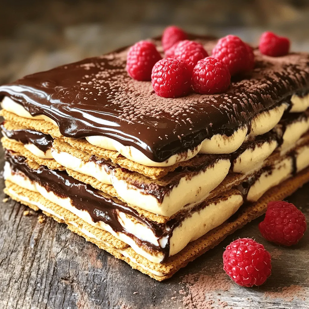 No Bake Chocolate Eclair Icebox Cake Delight