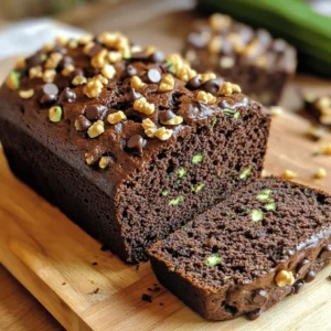 - 1 medium zucchini, grated - 1/2 cup unsweetened applesauce - 1/2 cup maple syrup or honey - 1/2 cup almond milk - 1 teaspoon vanilla extract - 1 cup whole wheat flour - 1/2 cup unsweetened cocoa powder - 1 teaspoon baking soda - 1/2 teaspoon baking powder - 1/2 teaspoon salt - 1/2 cup dark chocolate chips - 1/2 teaspoon cinnamon (optional) - 1/4 cup chopped nuts (optional) When making healthy chocolate zucchini bread, you need simple ingredients that blend well. Zucchini is key, as it adds moisture without extra fat. This bread is not just tasty; it’s good for you too. Each slice has about 120 calories. The macronutrient breakdown is roughly: - Carbs: 20g - Protein: 3g - Fat: 4g This recipe provides a good balance. You get fiber from the zucchini and whole wheat flour. The dark chocolate chips add a touch of sweetness and richness. Zucchini is low in calories and high in moisture. This makes it perfect for bread. It also brings added nutrients, like vitamins A and C. The natural sweetness of zucchini helps reduce added sugar. You’ll love how it enhances the flavor! For the full recipe, check out the Healthy Chocolate Zucchini Bread section. 1. Preheat your oven to 350°F (175°C). This helps the bread bake evenly. Grease a 9x5 inch loaf pan or line it with parchment paper for easy removal. 2. Grate the zucchini. Use a box grater or food processor. You need about one cup of grated zucchini. This adds moisture and nutrition to your bread. 3. Combine wet ingredients. In a large mixing bowl, add the grated zucchini, applesauce, maple syrup (or honey), almond milk, and vanilla extract. Mix well until all the wet ingredients blend together. 4. Mix dry ingredients. In another bowl, whisk together the whole wheat flour, cocoa powder, baking soda, baking powder, salt, and optional cinnamon. This step helps evenly distribute the dry ingredients. 5. Combine mixtures and pour into the pan. Gradually add the dry ingredients to the wet mixture. Stir gently until just combined. A few lumps are okay; do not overmix. Then, fold in the dark chocolate chips and nuts if you want. 6. Baking time and doneness check. Pour the batter into the prepared loaf pan and spread it out evenly. Bake for 50-60 minutes. Check for doneness by inserting a toothpick into the center. It should come out clean or with a few moist crumbs. Following these steps will help you create a delicious, healthy chocolate zucchini bread. For the full recipe, refer to the earlier sections. To keep your zucchini bread moist, do not overmix the batter. Overmixing can make the bread dry. Mixing just until combined is key. If you want extra moisture, try adding another egg or some applesauce. Both options work well and keep the bread soft. Every oven is different. This can change how long your bread needs to bake. Check your bread at the 50-minute mark. Use a toothpick to test for doneness. If it comes out clean or with a few crumbs, your bread is ready. You can make your bread even tastier by adding spices. Try a pinch of cayenne for a hint of heat or some nutmeg for warmth. Also, feel free to switch up the chocolate chips. Dark chocolate, milk chocolate, or even white chocolate all work well. Adding nuts like walnuts or pecans gives a nice crunch, too. {{image_2}} If you want a gluten-free version, swap the whole wheat flour for a gluten-free blend. Look for blends that include a mix of rice flour, almond flour, and tapioca starch. This will keep the bread light and tasty. Another great option is using almond flour alone. Almond flour adds a nutty flavor and great moisture. For a dairy-free bread, use any plant-based milk. Almond milk works well, but you can also try oat or coconut milk. They add their own unique flavor and keep the bread moist. You can also swap butter for coconut oil if you want a richer taste. To make your bread more fun, you can add different fruits or nuts. Mashed banana gives a sweet touch and blends nicely with cocoa. You can also fold in chopped nuts like pecans or walnuts. They add crunch and extra flavor. For a twist, try adding spices like cinnamon or nutmeg. This gives a warm aroma and depth to your bread. You can find these ideas in the Full Recipe. You can store your healthy chocolate zucchini bread in two ways: at room temperature and in the fridge. If you plan to eat it within a few days, keep it on the counter in an airtight container. This keeps the bread soft. If you want it to last longer, put it in the fridge. Just remember to wrap it well to avoid drying out. Freezing is a great option if you want to save some for later. First, let the bread cool completely. Then, slice it into pieces. Wrap each slice in plastic wrap tightly. After that, put the wrapped slices in a freezer bag. This way, you can easily take one or two slices out anytime. To thaw, just leave it in the fridge overnight or microwave it for a few seconds. When stored properly, your healthy chocolate zucchini bread can last up to a week in the fridge and about three months in the freezer. Keep an eye out for any signs of spoilage, like mold or an off smell. Enjoy your delicious creation for days! For the full recipe, check it out above. Yes, you can use frozen zucchini in this recipe. However, it is very important to drain the excess water. Frozen zucchini contains more moisture than fresh zucchini. After thawing, squeeze it in a clean cloth or paper towel to remove water. This step helps keep your bread from becoming soggy. You can lower the sugar in this recipe by using substitutes. You may try using stevia or monk fruit sweetener in place of maple syrup or honey. Both options provide sweetness without extra calories. You can also cut the amount of sweetener in half. This will still give you tasty bread without too much sugar. This bread is delicious on its own, but you can add extras for fun. Try spreading almond butter or peanut butter on a slice. You can also serve it with yogurt or cottage cheese for a protein boost. If you want a sweet touch, a drizzle of honey or agave syrup works well too. This recipe for Healthy Chocolate Zucchini Bread is simple and tasty. You need just a few key ingredients, like zucchini and applesauce. The steps are easy to follow, and the tips ensure you get the best result. You can even switch up flavors or make it gluten-free. In the end, this bread is not only delicious but also packed with nutrition. Enjoy baking and sharing this treat with family and friends!