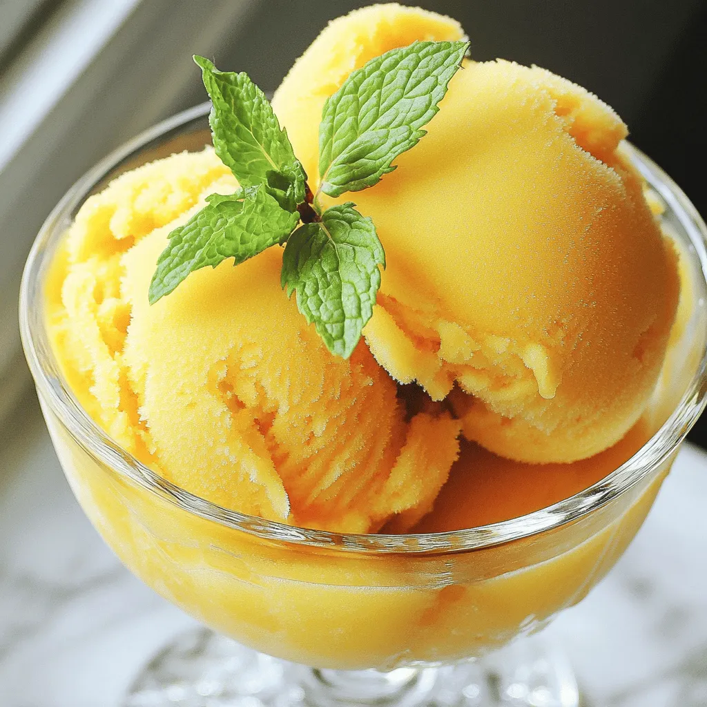 Refreshing Peach Sorbet Simple and Easy Recipe